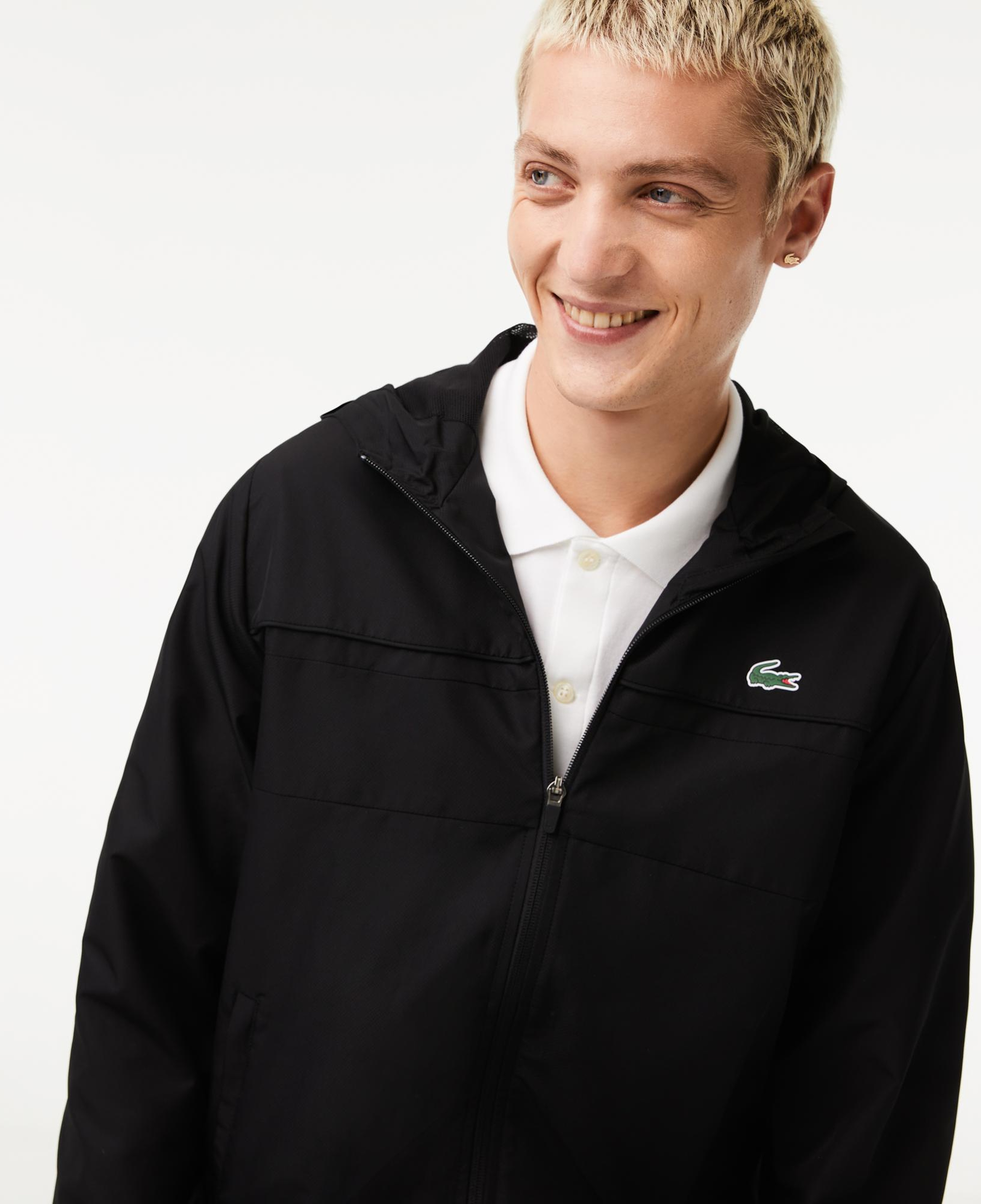 Lacoste Erkek Regular Fit Kapüşonlu Siyah Eşofman Takımı