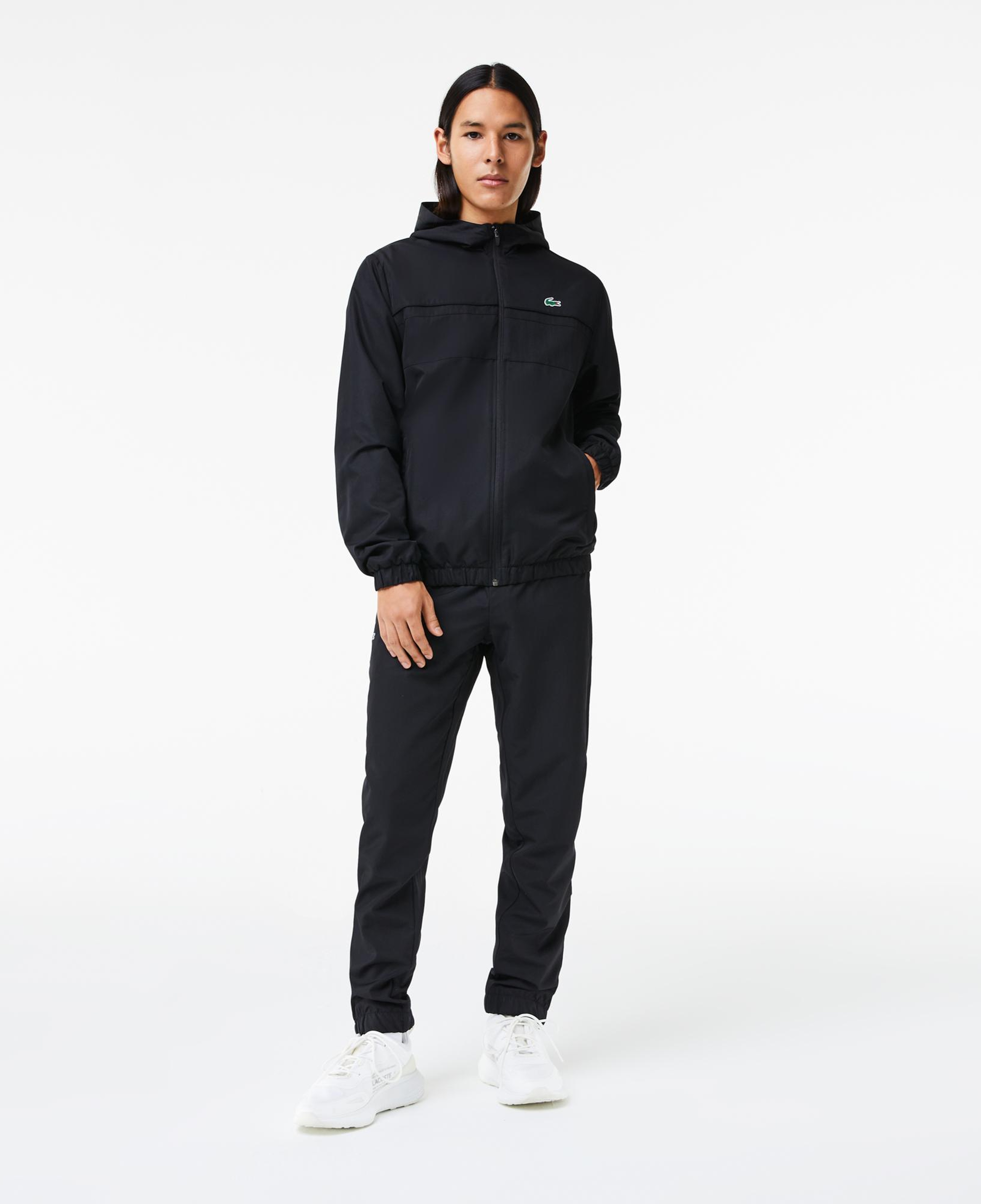 Lacoste Erkek Regular Fit Kapüşonlu Siyah Eşofman Takımı