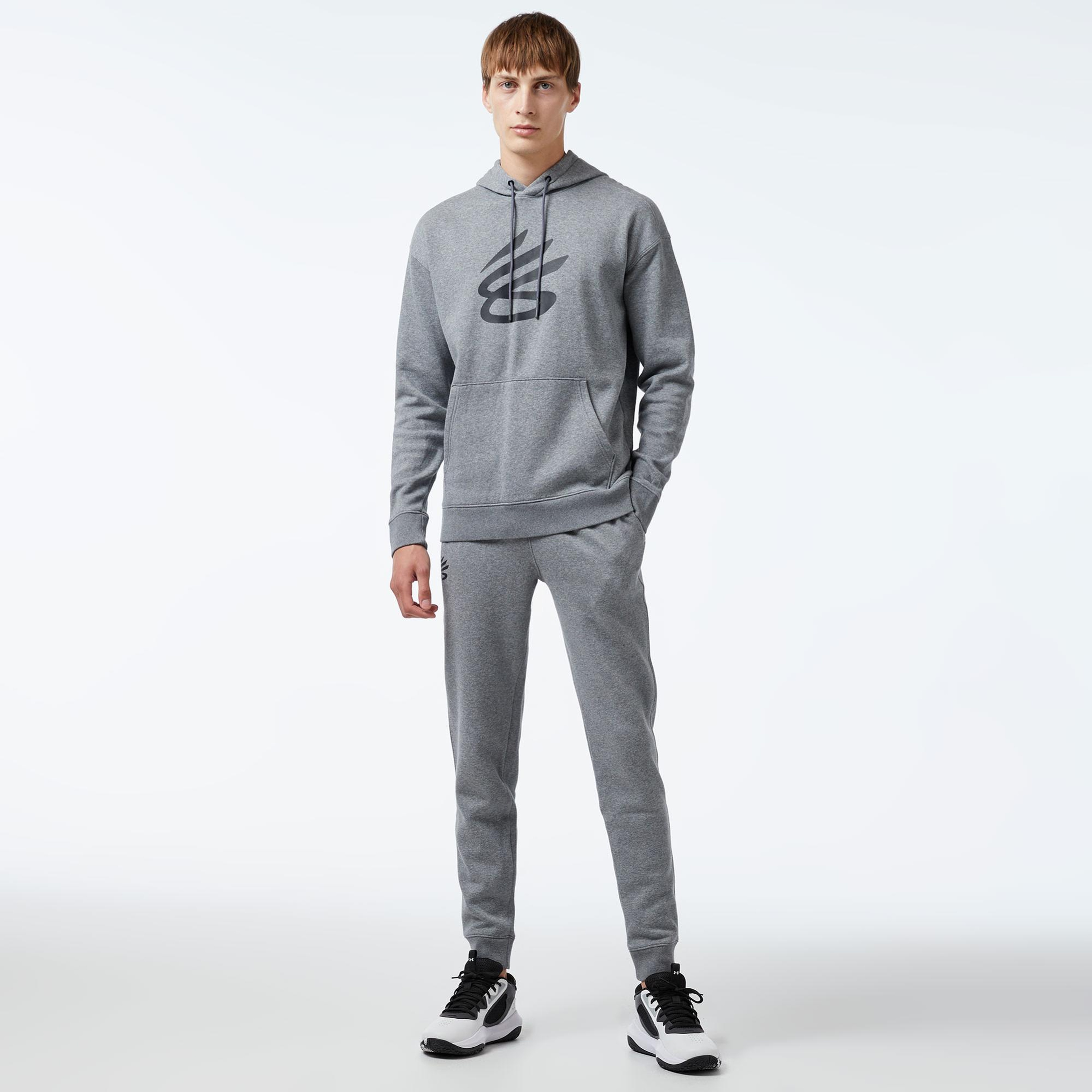 Under Armour Curry Splash Erkek Gri Hoodie