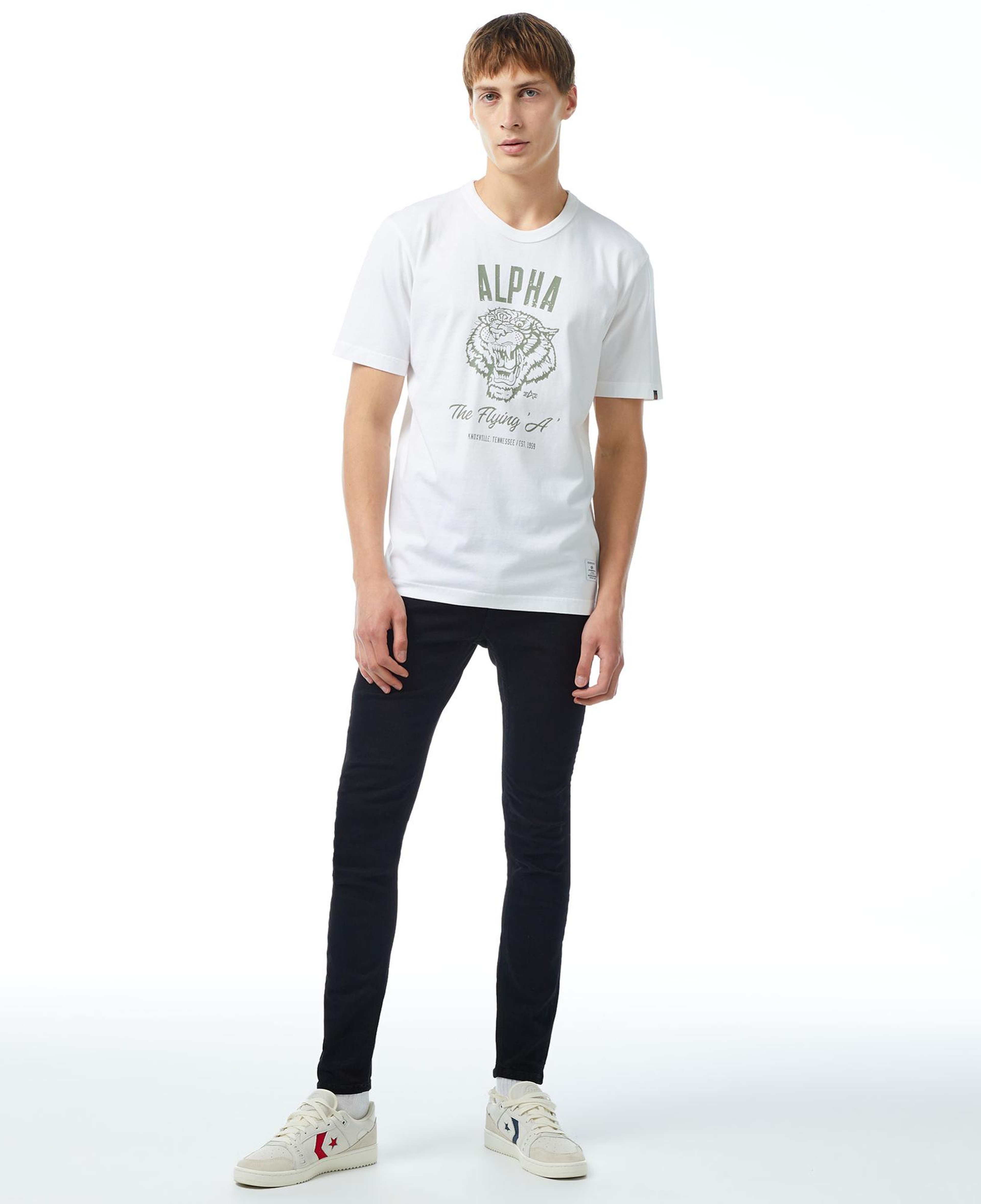 Alpha Industries Alpha Tiger Erkek Beyaz T-Shirt