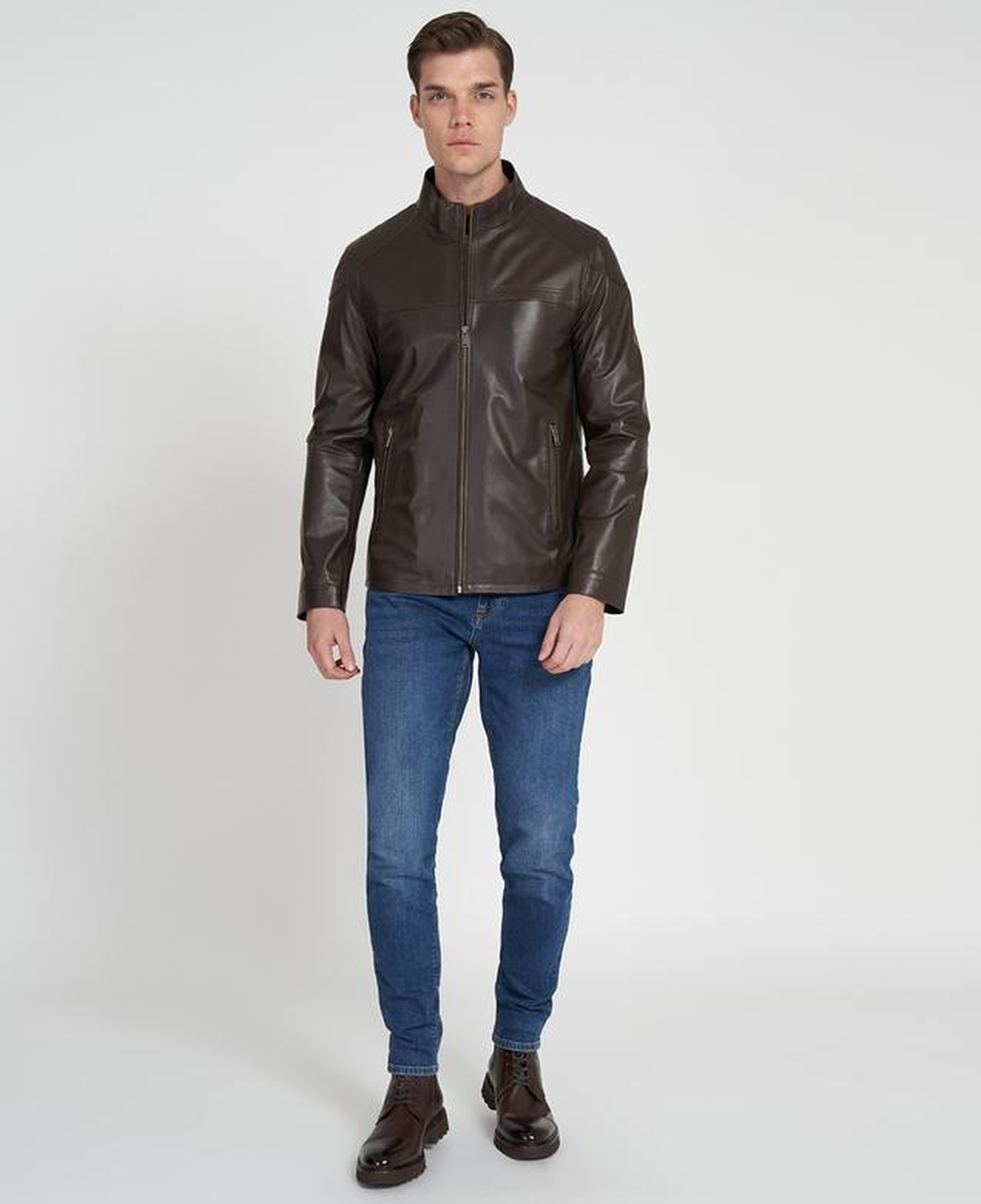 Paul Kahve Erkek Deri Ceket