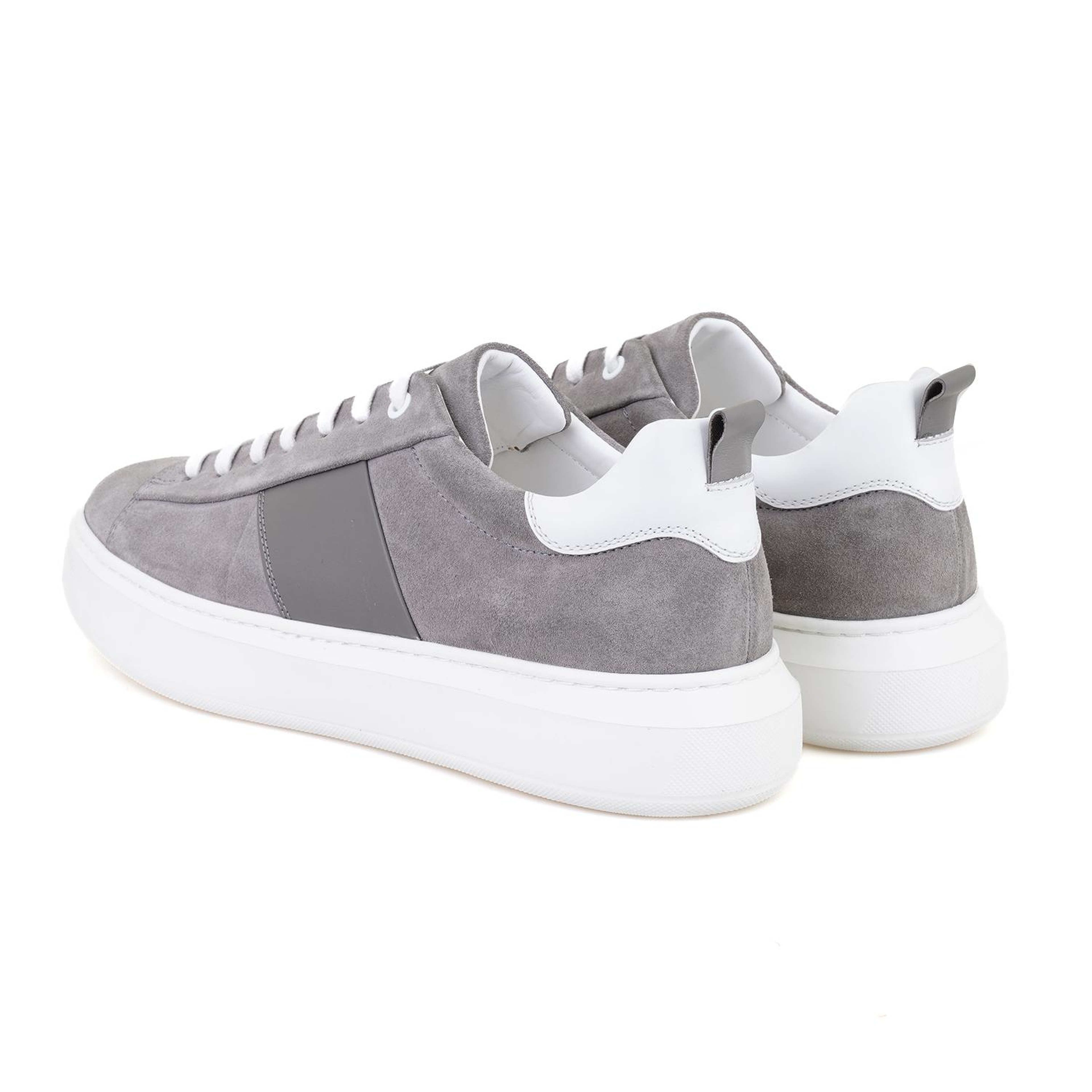 Stew Gri Erkek Deri Spor Ayakkabı