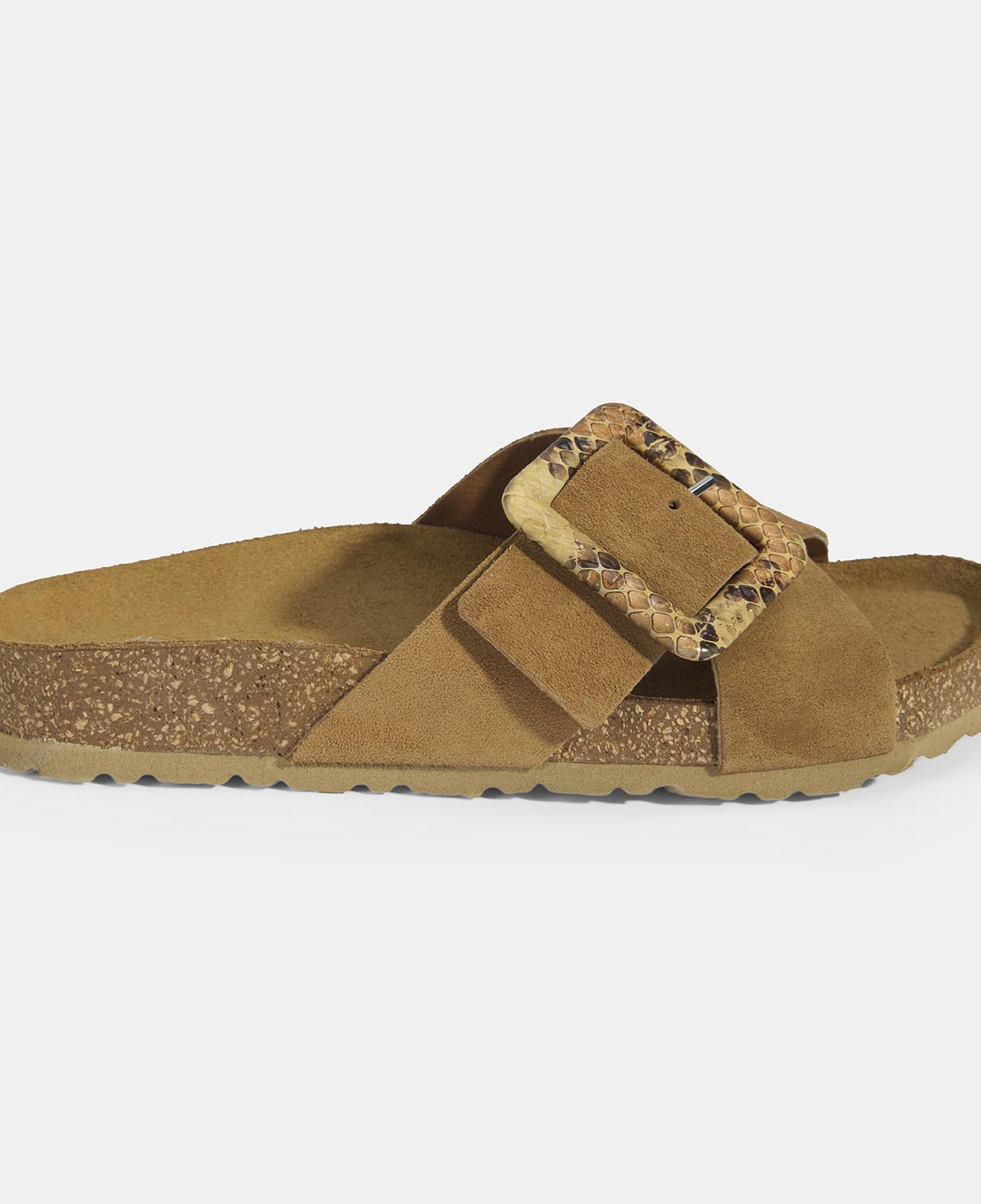 Kadın Taba Ayarlanabilir Toka Detaylı Süet Terlik