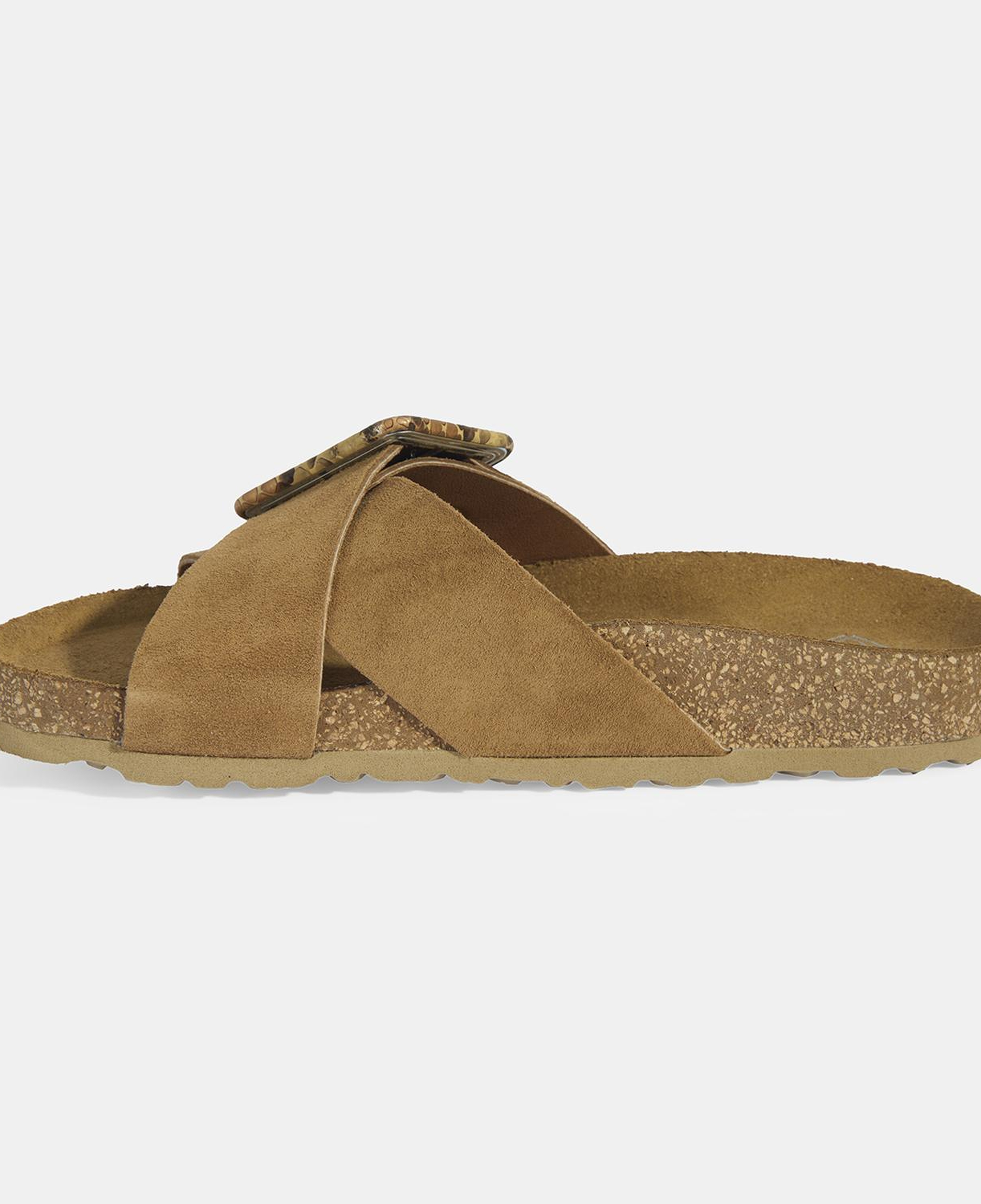 Kadın Taba Ayarlanabilir Toka Detaylı Süet Terlik