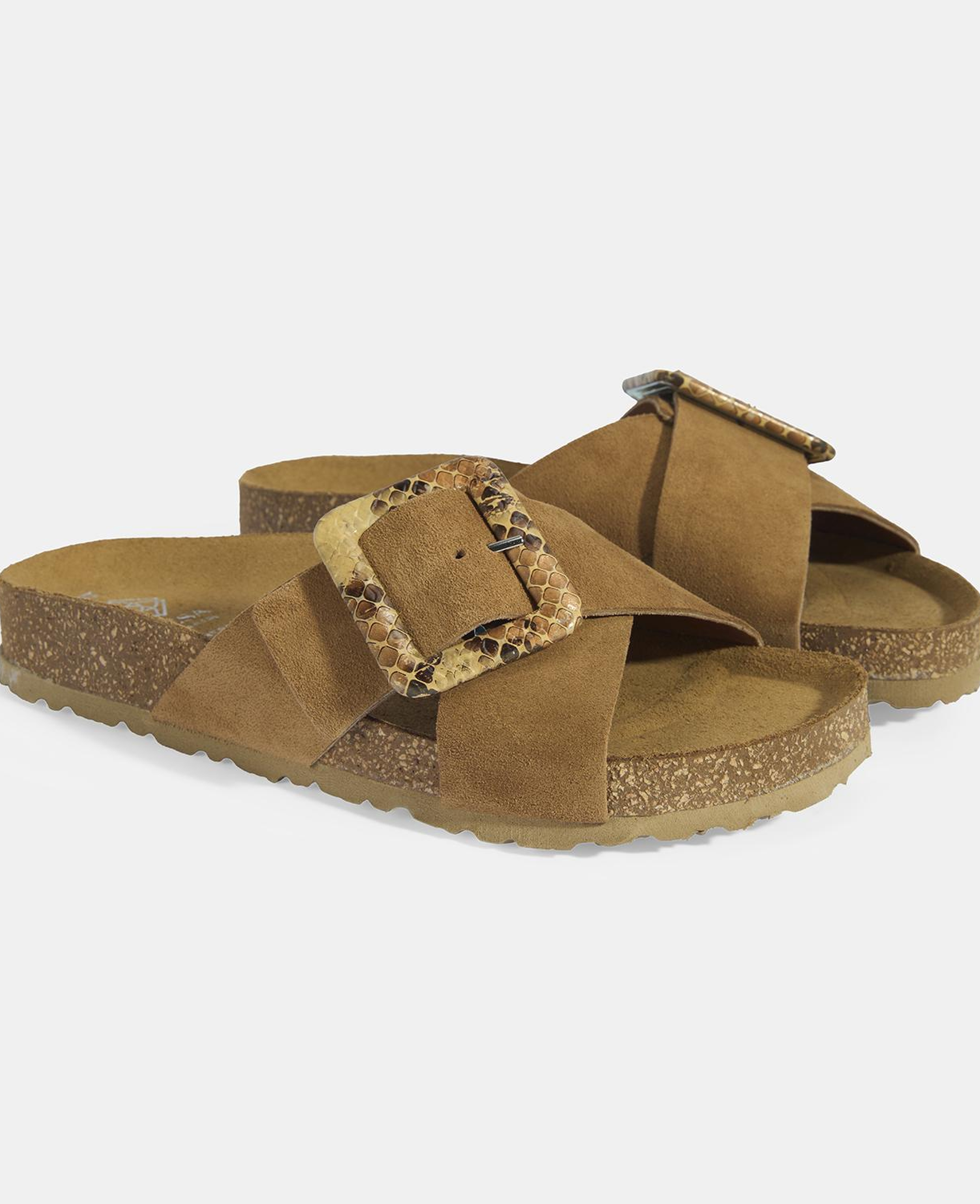 Kadın Taba Ayarlanabilir Toka Detaylı Süet Terlik