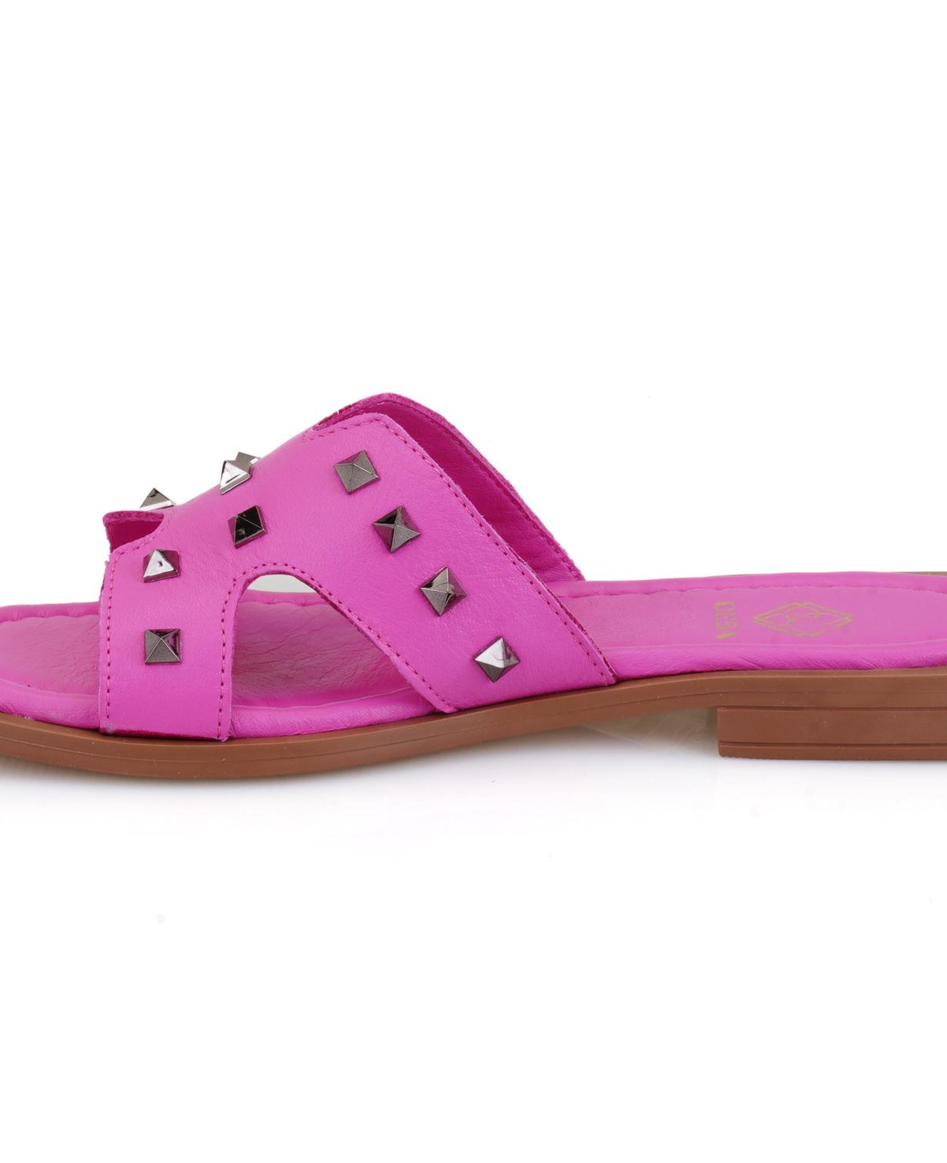 Kadın Pembe Deri Terlik