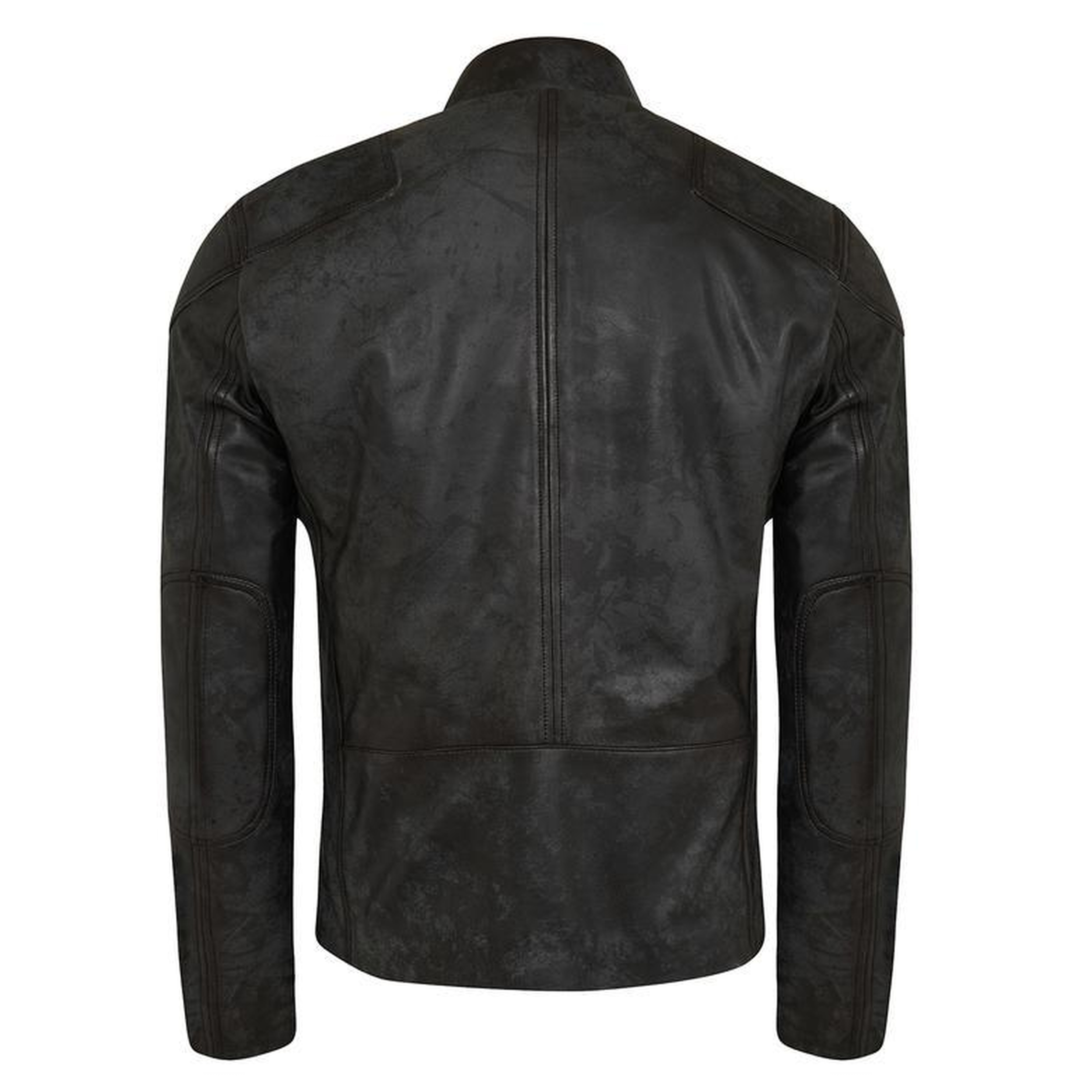 Siyah Erkek Eskitme Deri Mont