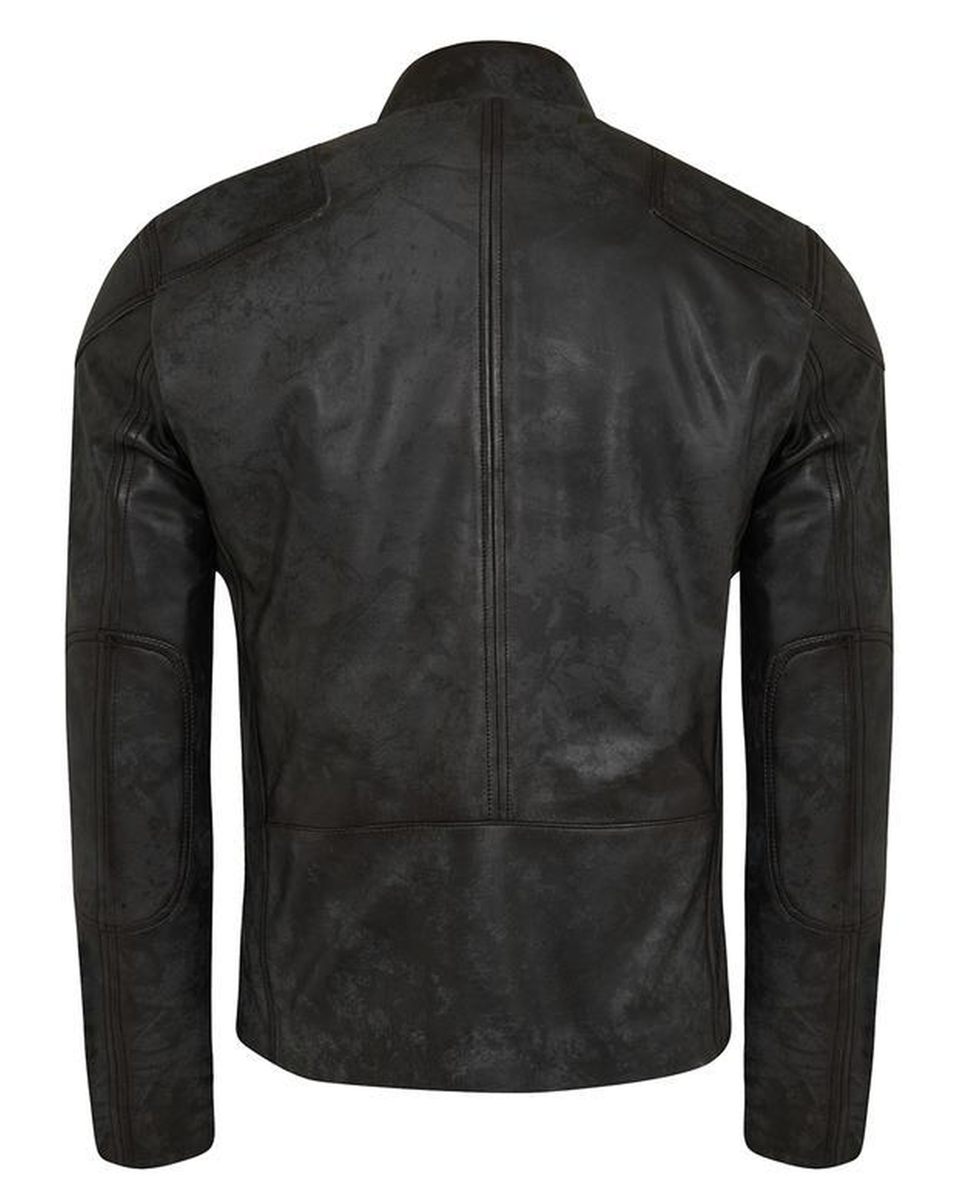 Siyah Erkek Eskitme Deri Mont