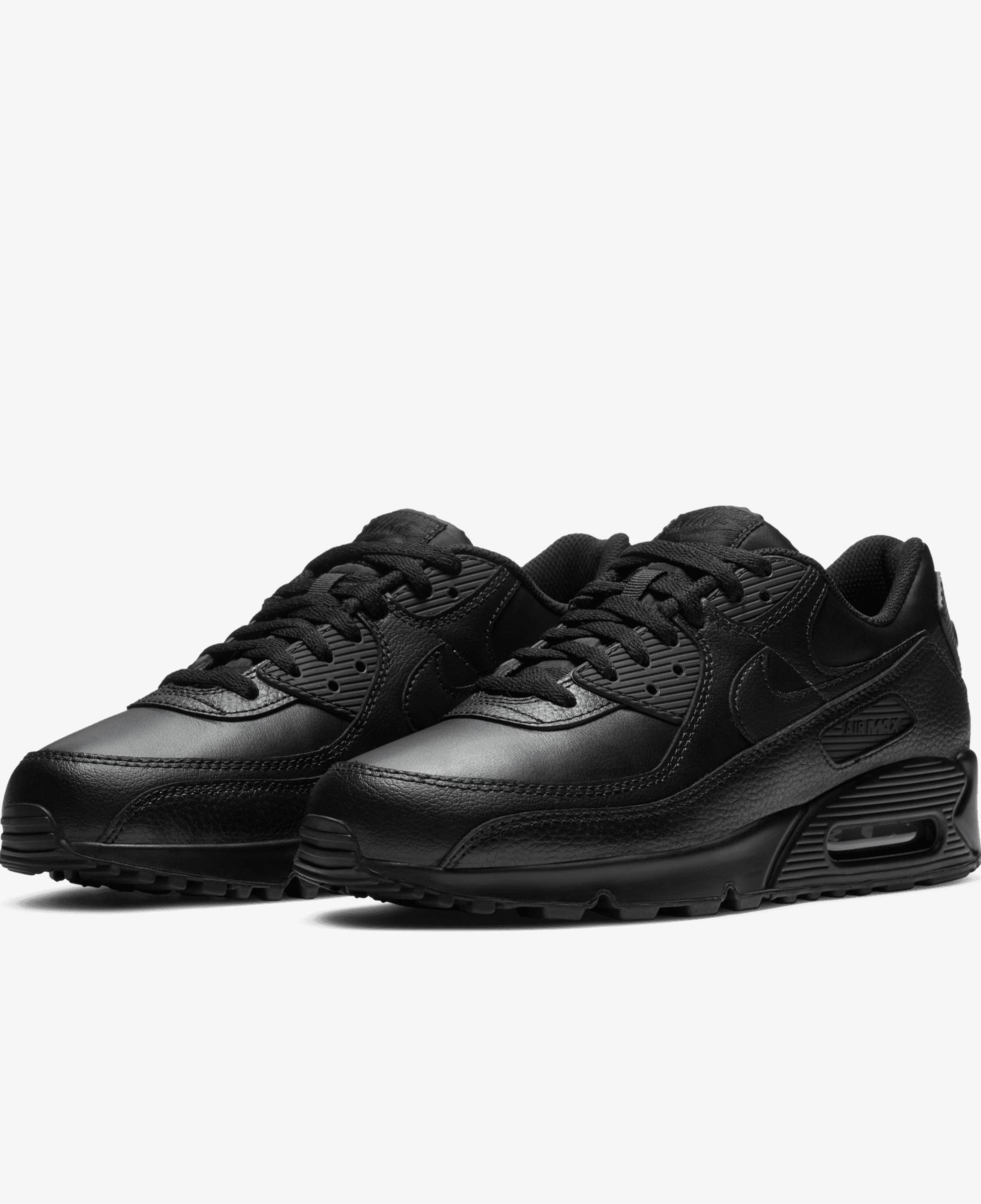 Nike Air Max 90 Leather Erkek Siyah Spor Ayakkabı