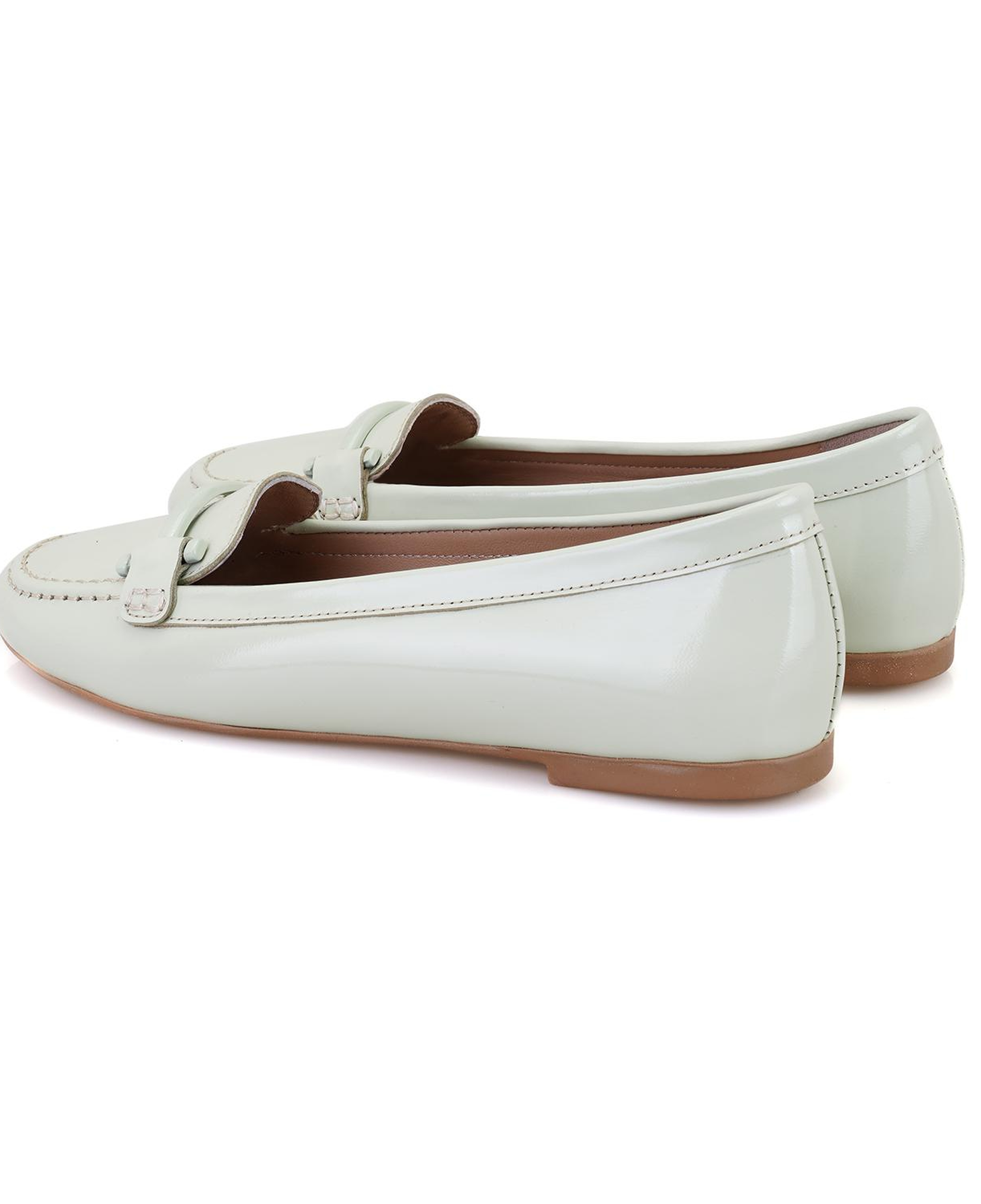 Kadın Açık Yeşil Deri Babet