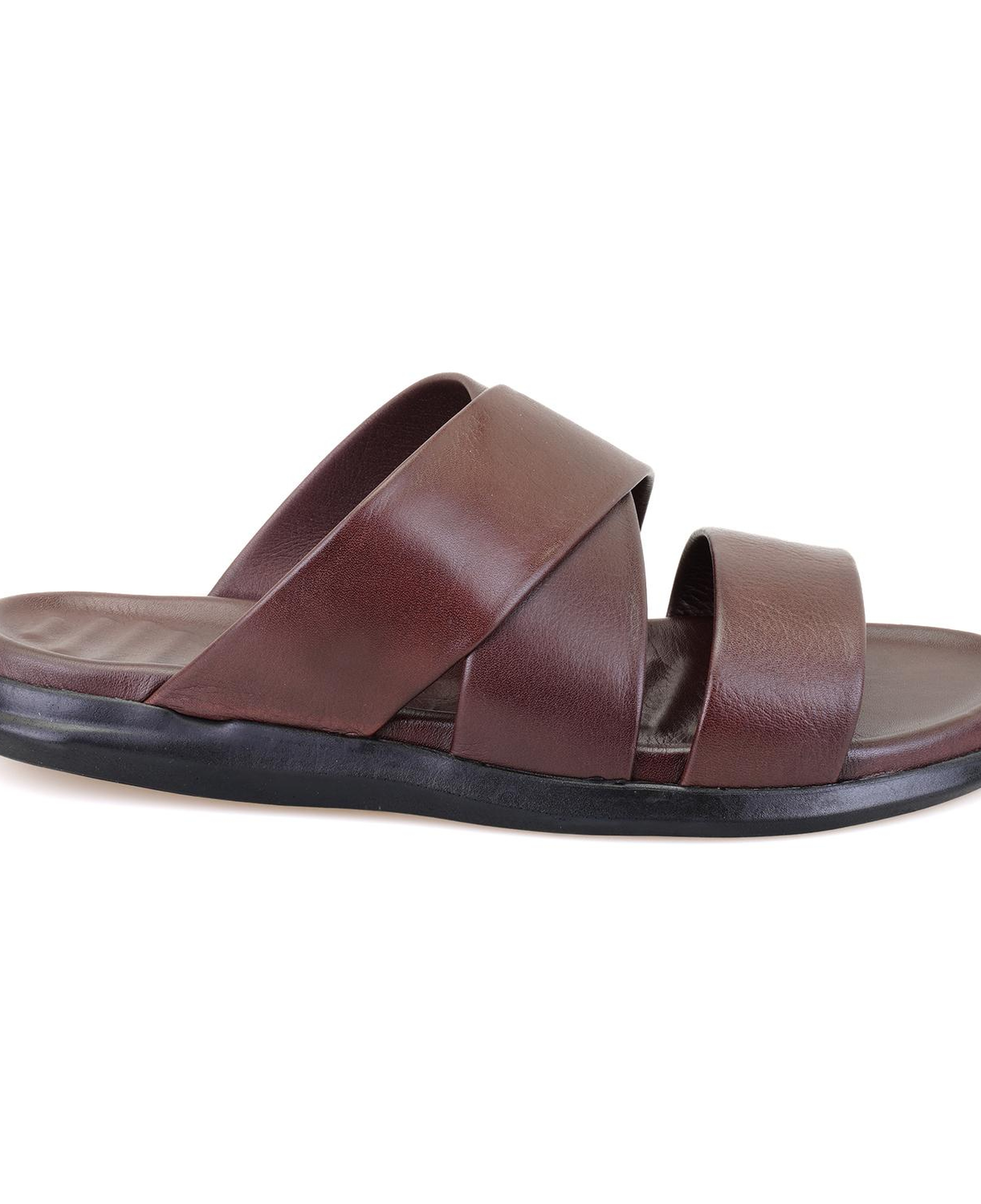 Evelin Kahve Erkek Deri Terlik