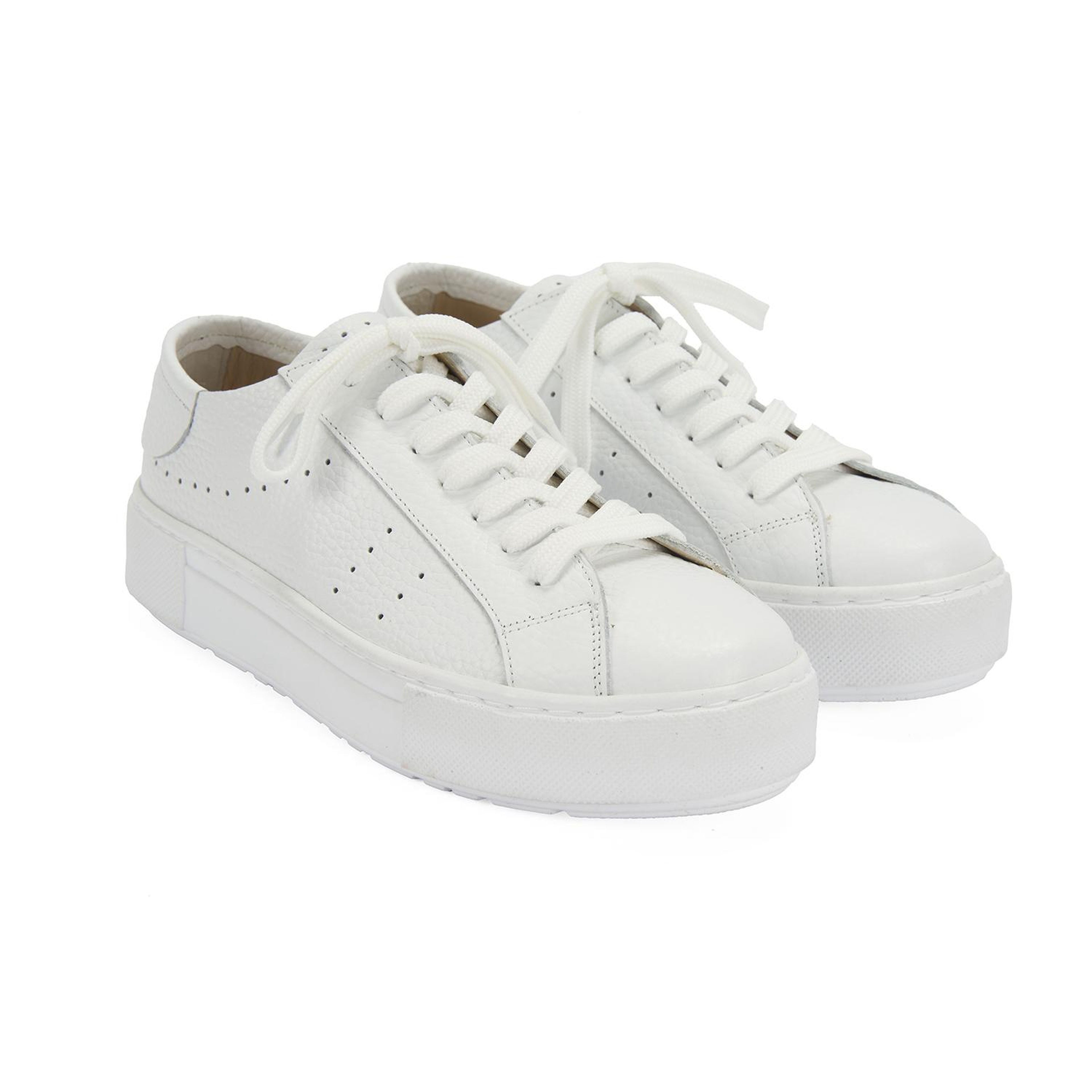 Kadın Beyaz Deri Spor Ayakkabı