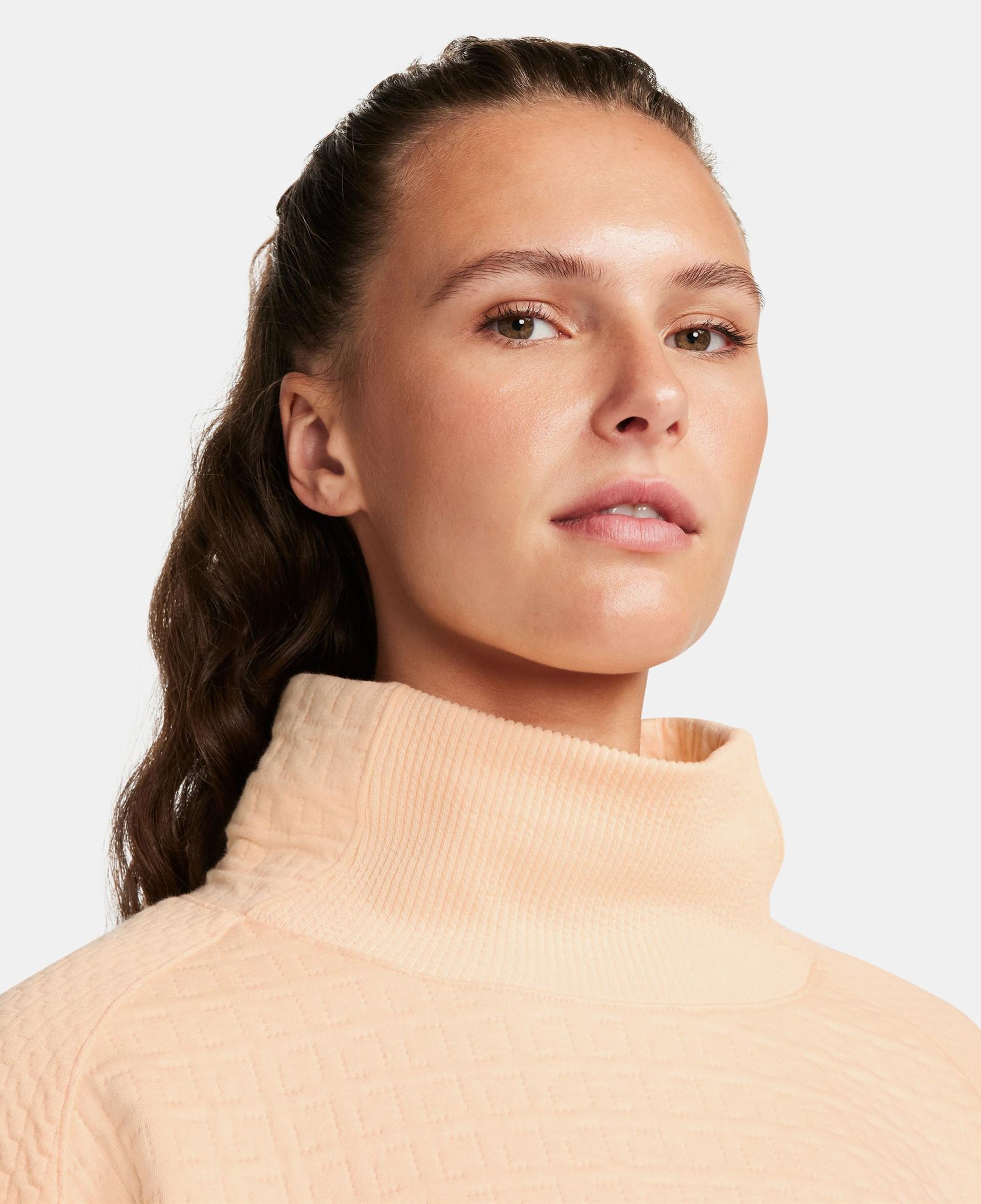 Nike Yoga Therma-Fit Fleece Kadın Turuncu Sweatshirt