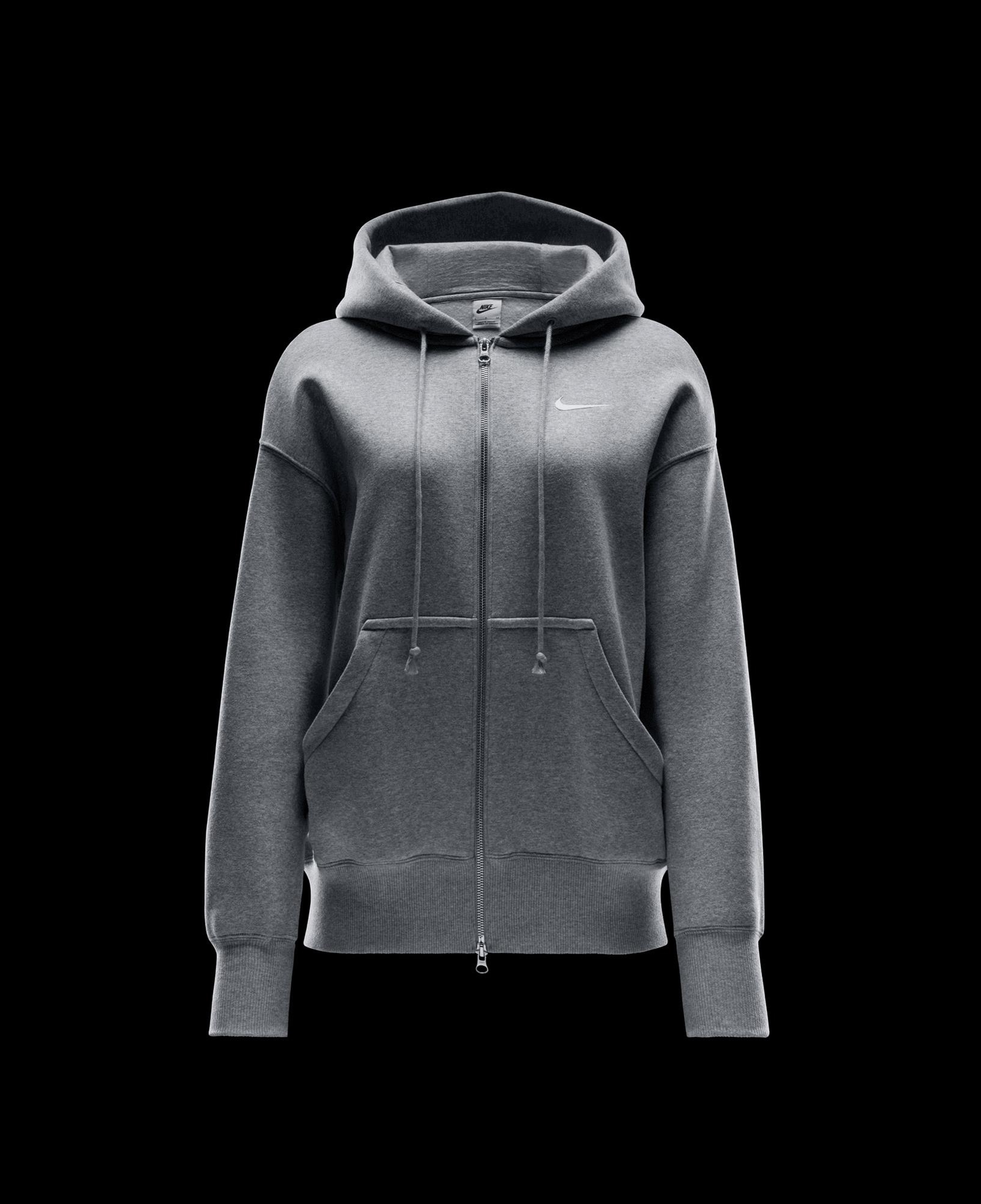 Nike Sportswear Phoenix Fleece Oversize Kadın Gri Hoodie