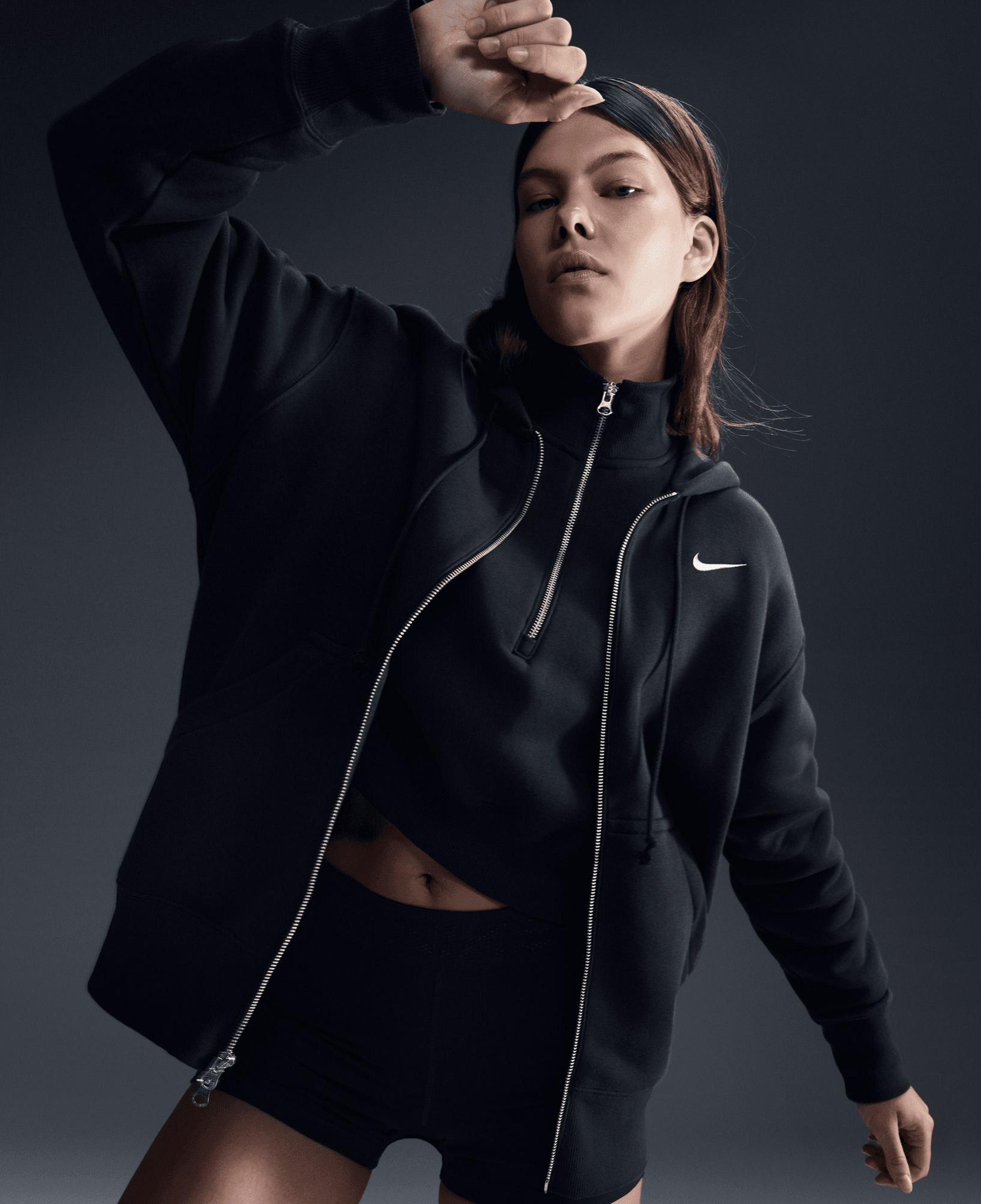 Nike Sportswear Phoenix Fleece Oversize Kadın Siyah Hoodie