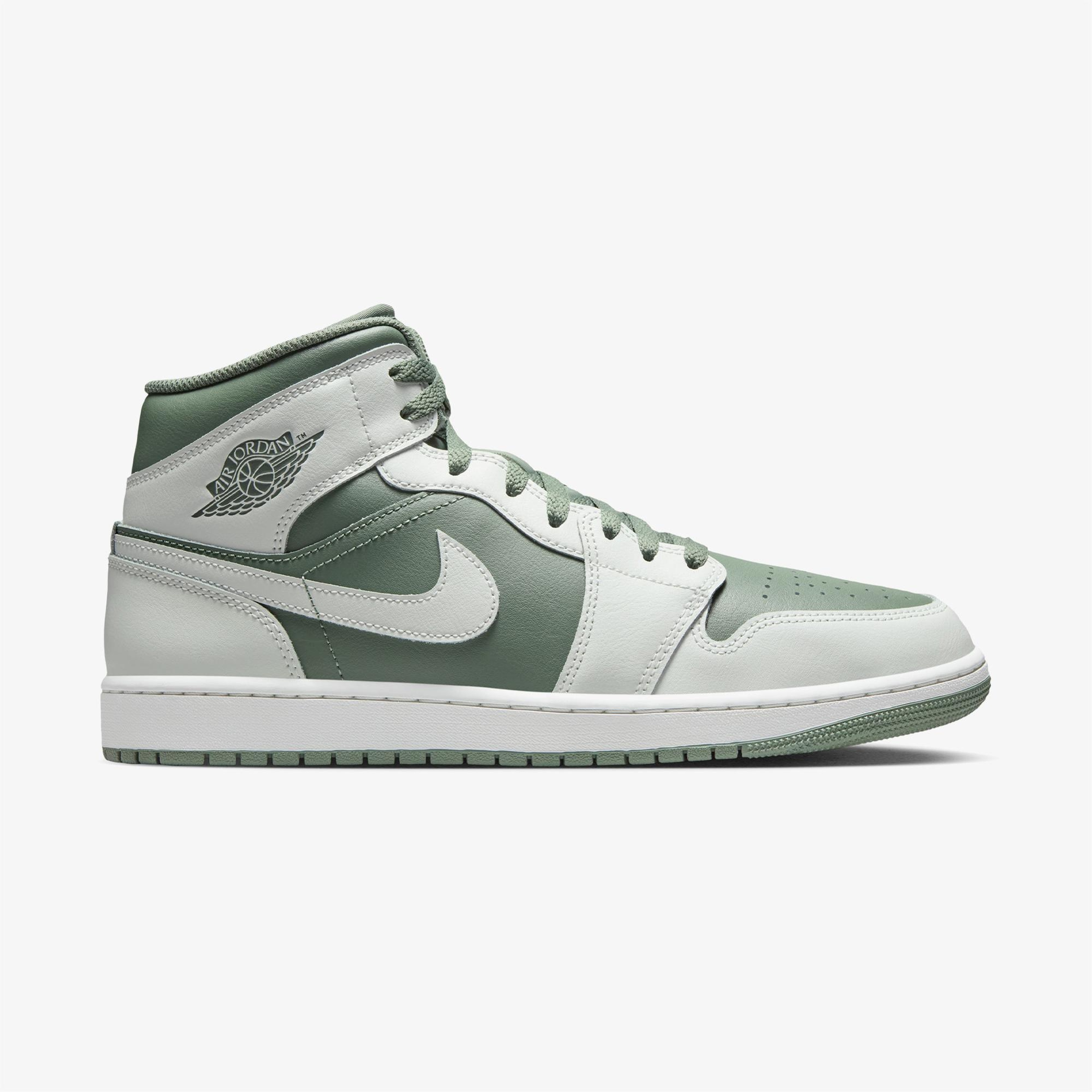 Jordan Air 1 Mid Erkek Yeşil Spor Ayakkabı