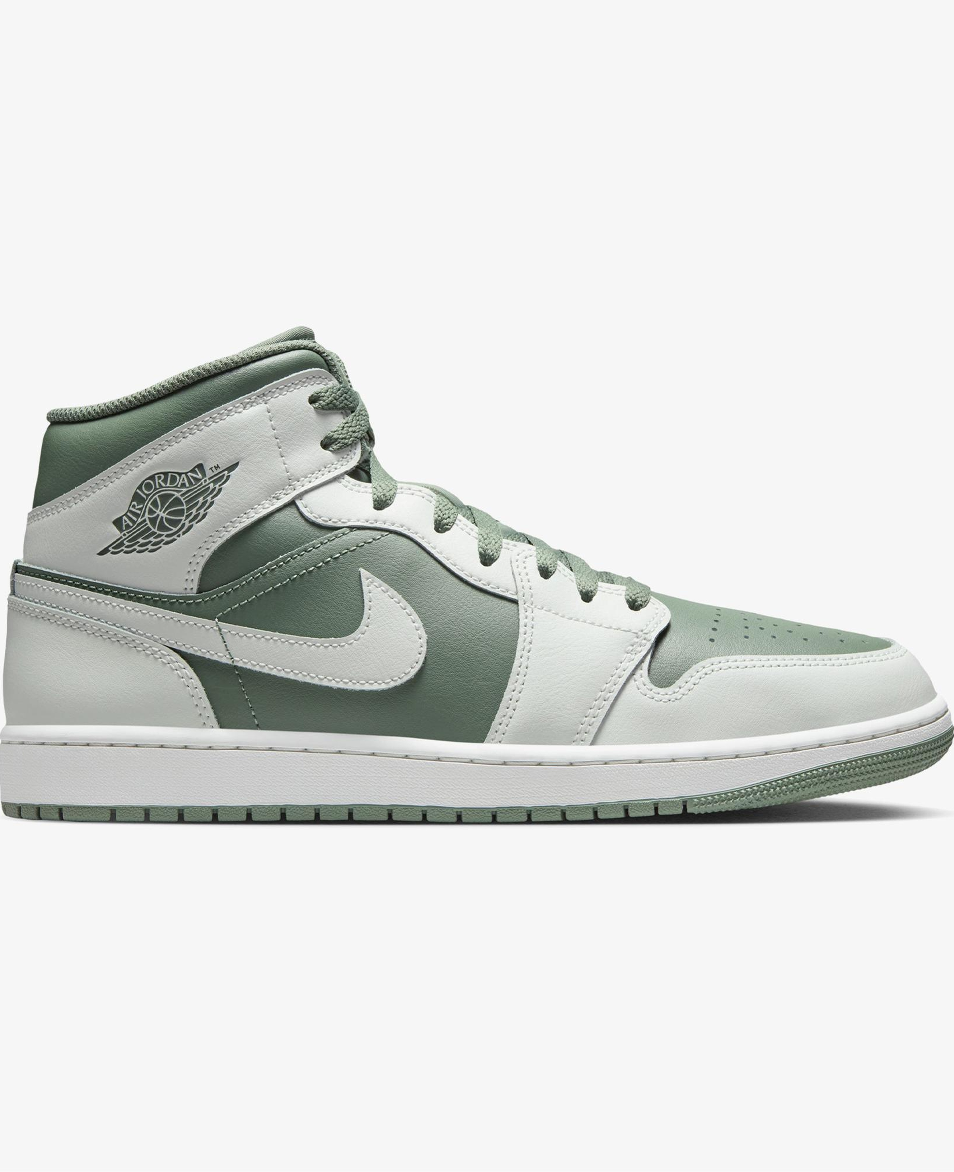 Jordan Air 1 Mid Erkek Yeşil Spor Ayakkabı