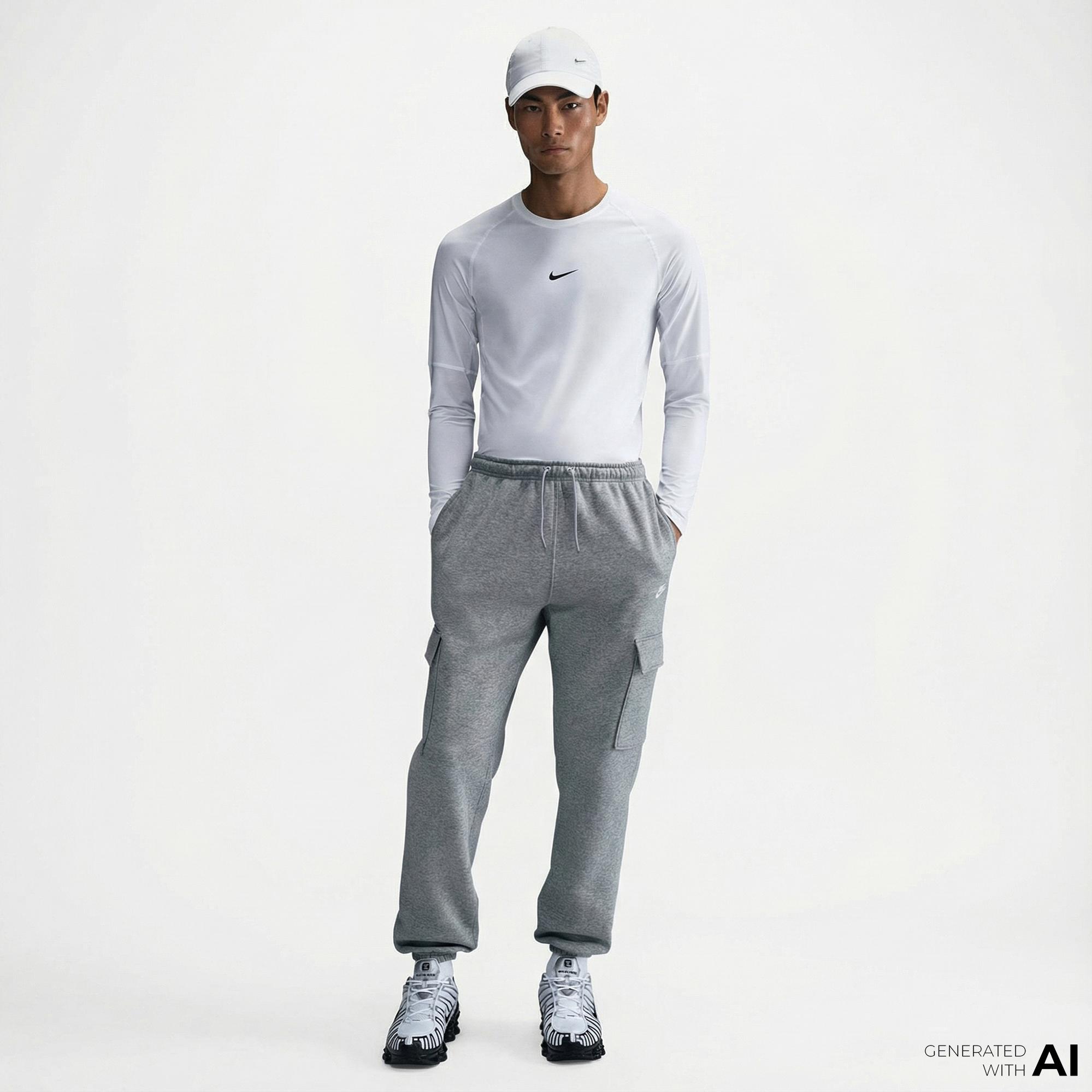 Nike Club Cargo Erkek Gri Eşofman Altı