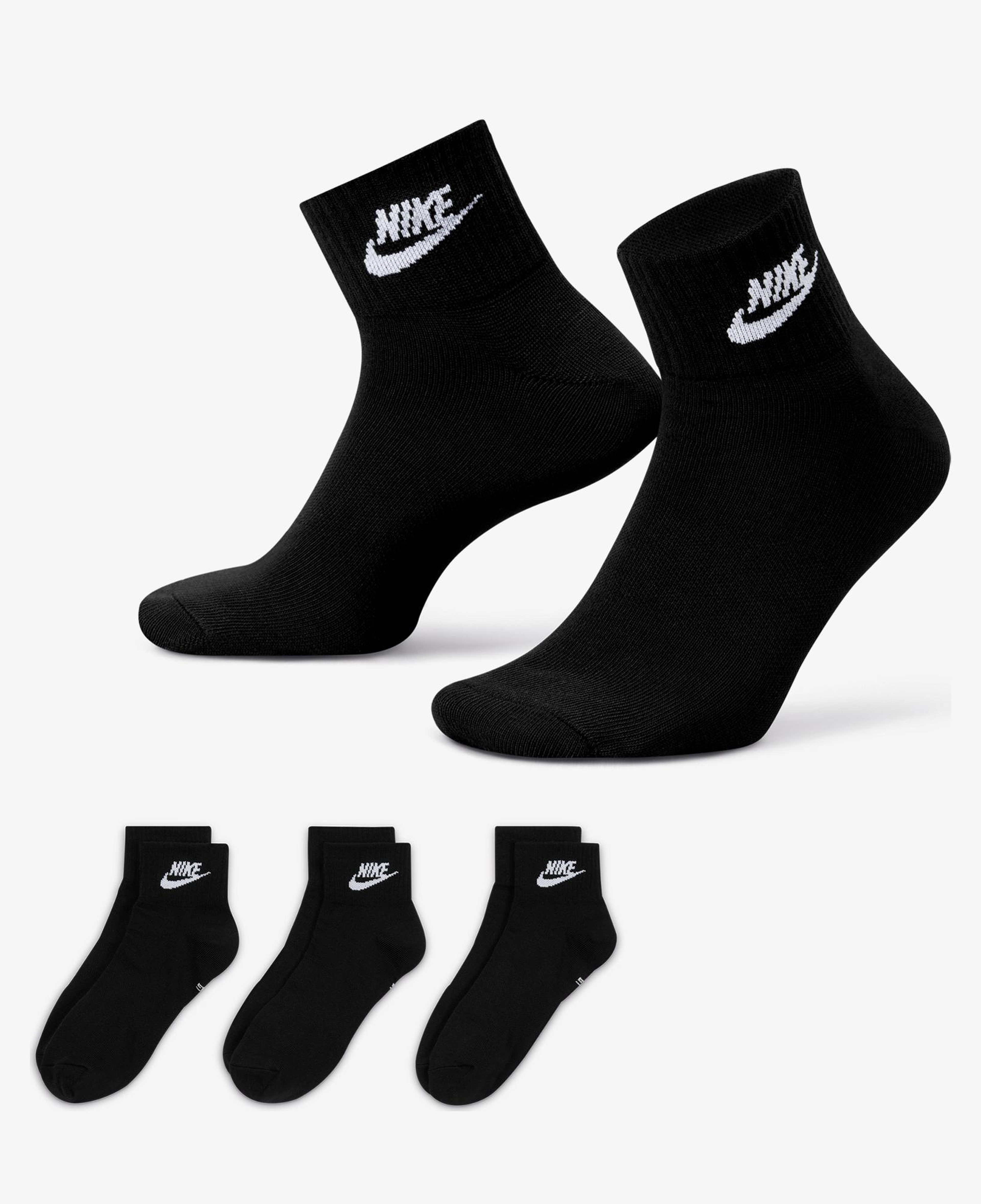 Nike Sportswear Everyday Essential An 3'lü Unisex Siyah Çorap