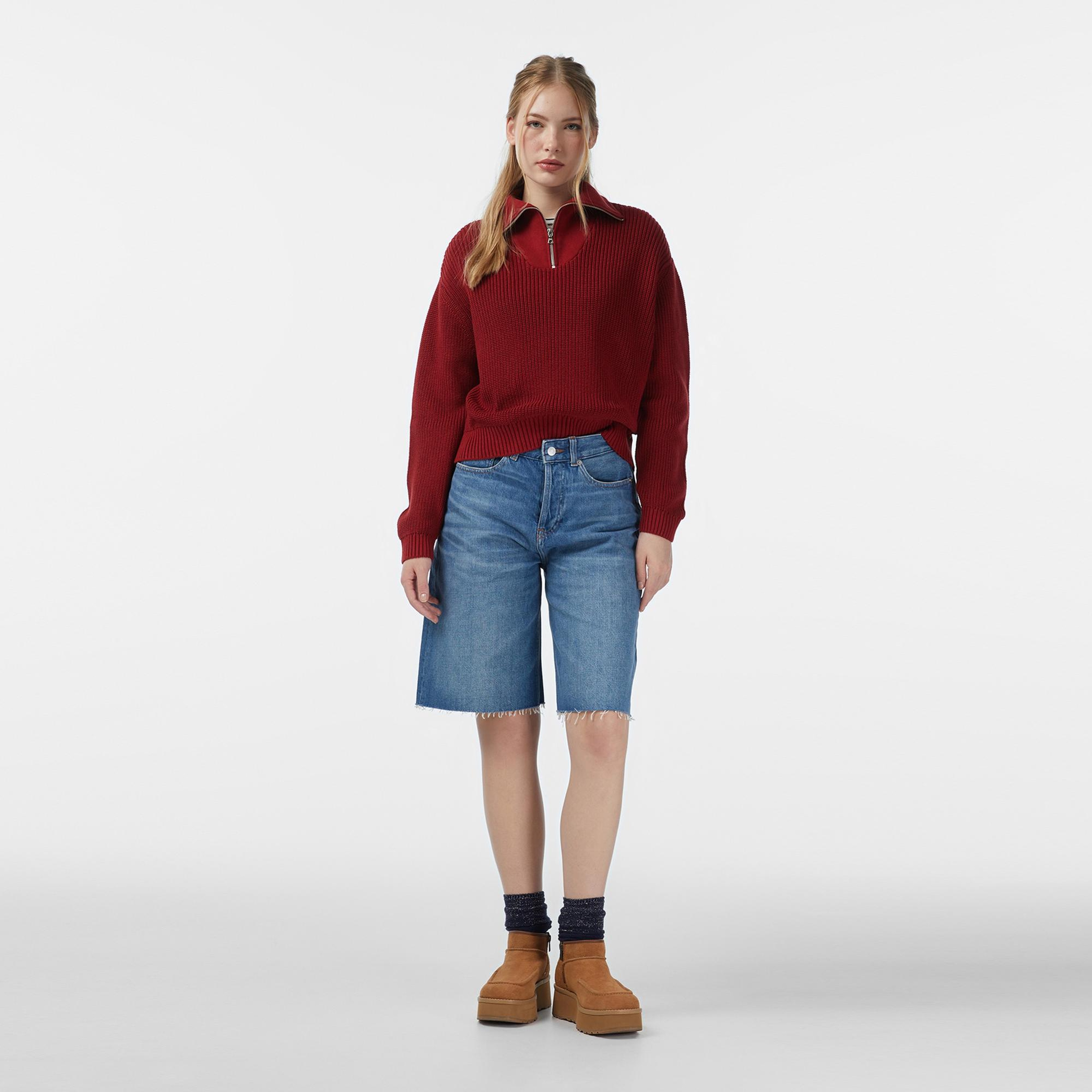 Les Benjamins 310 Kadın Kırmızı Triko