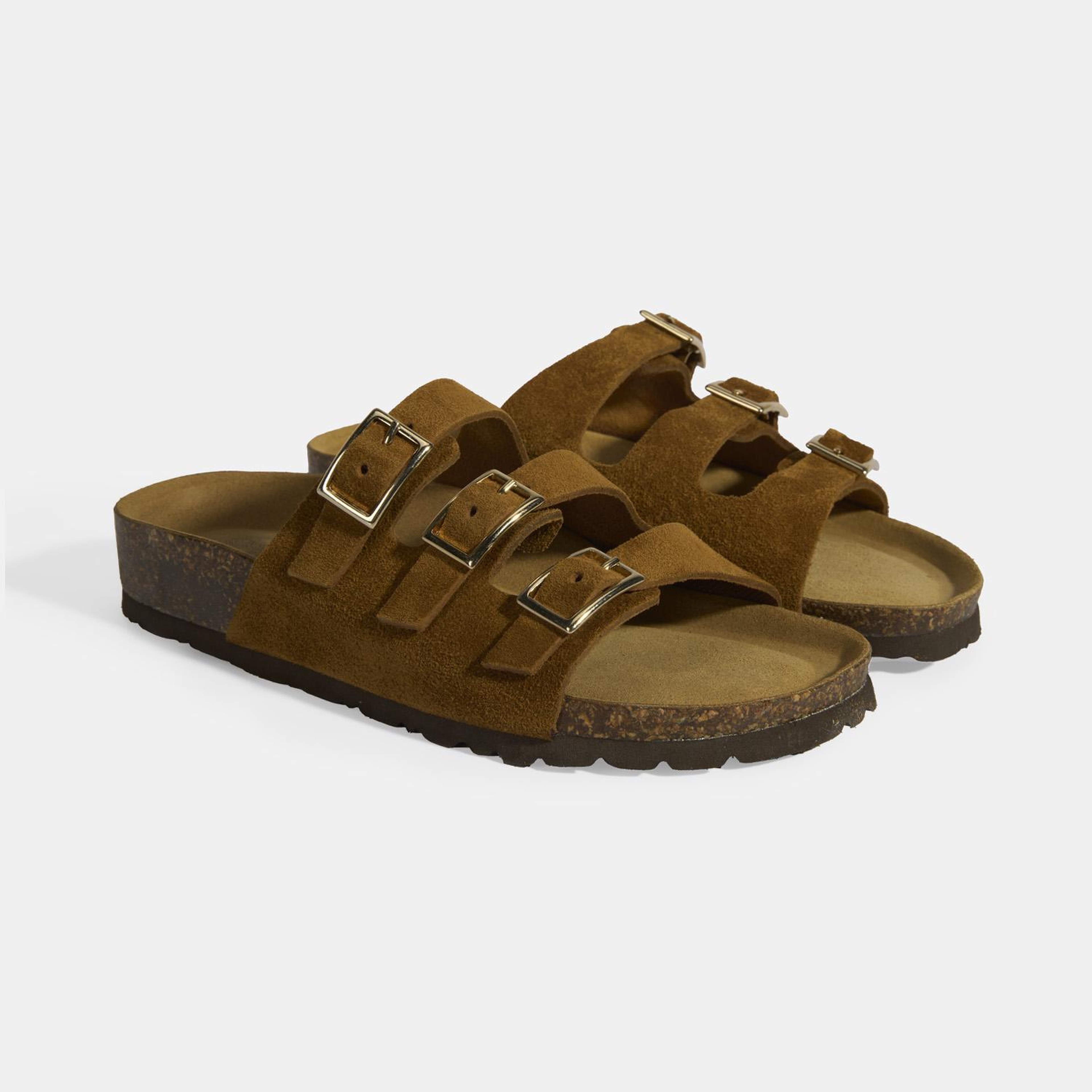 Taba Kadın Toka Detaylı Süet Terlik