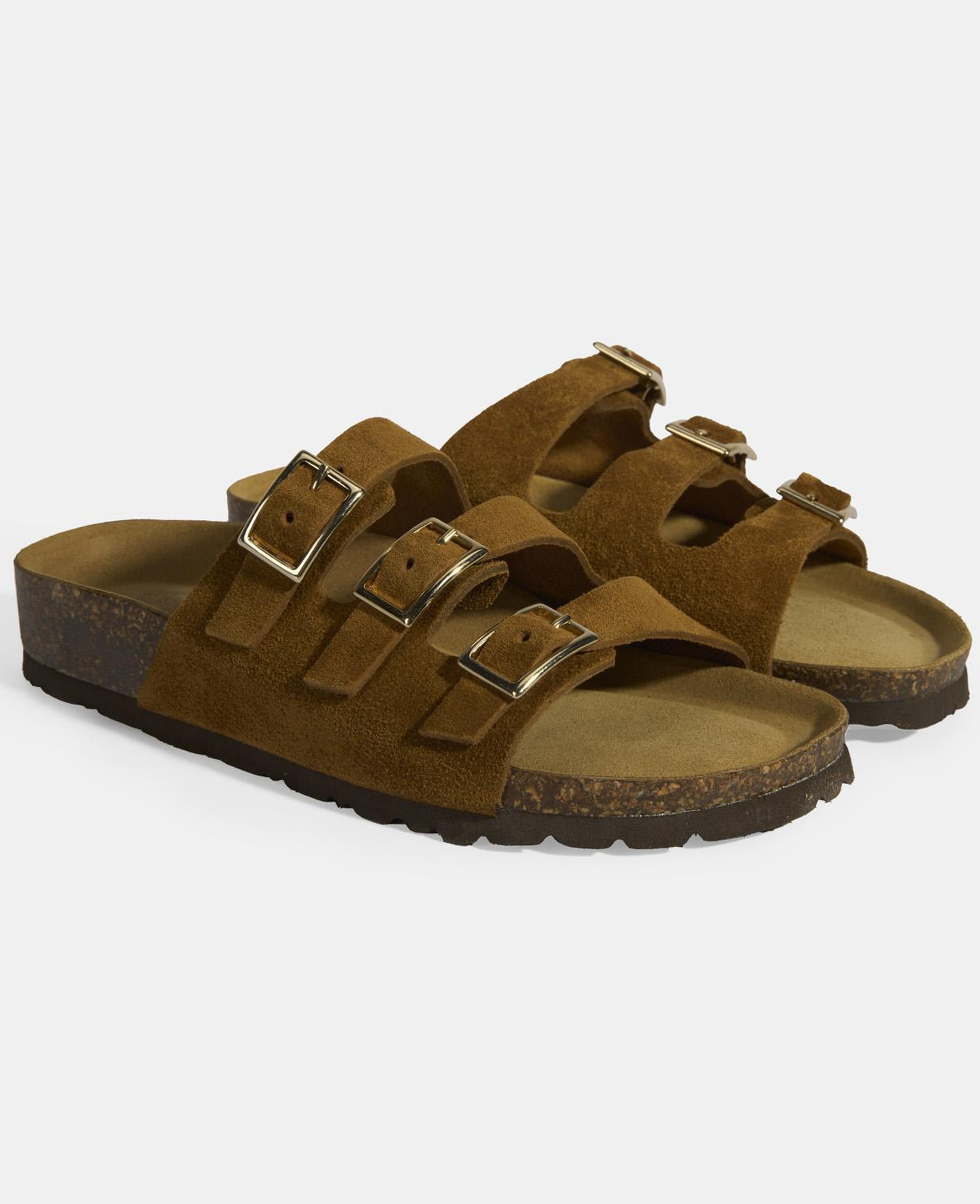 Taba Kadın Toka Detaylı Süet Terlik