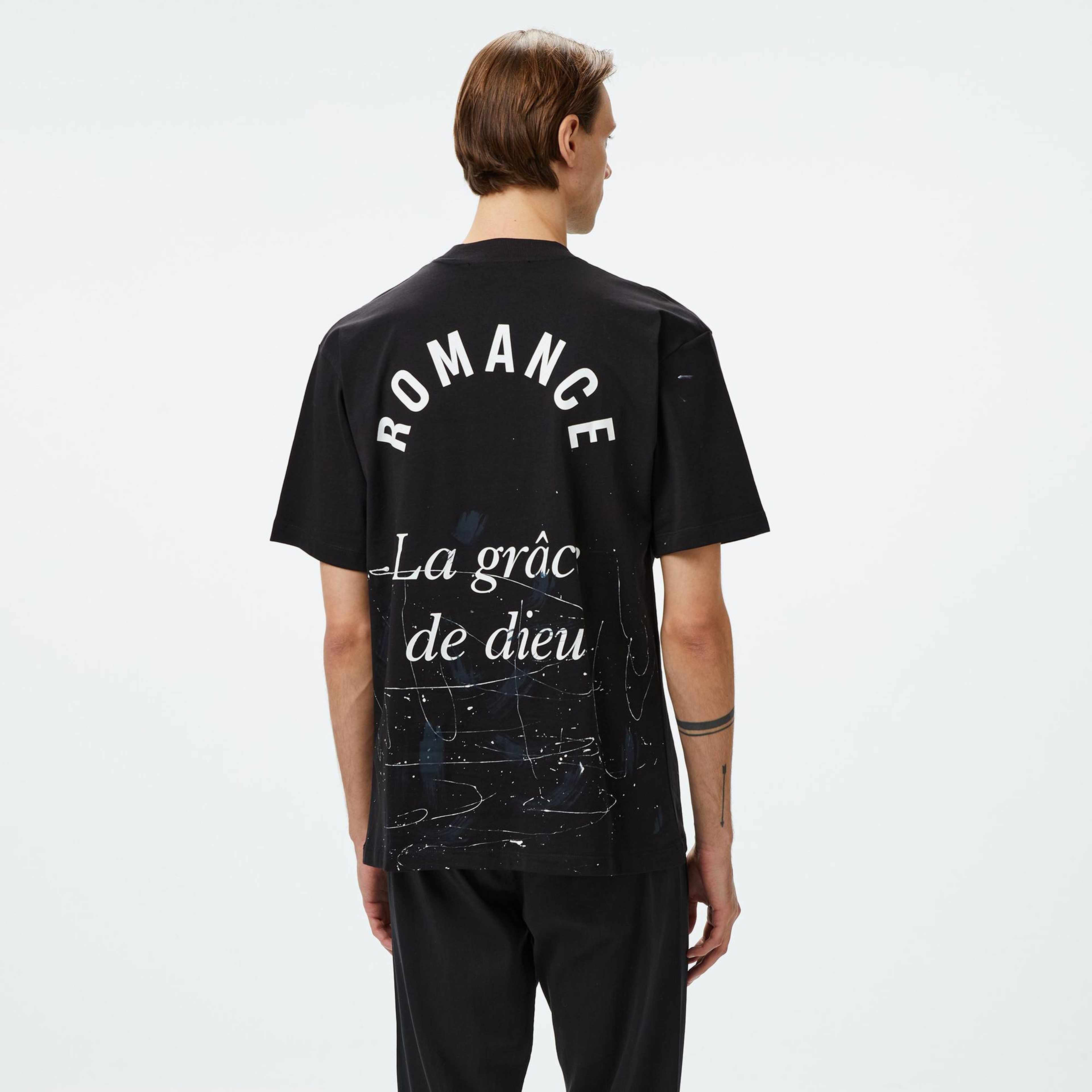 Story Of Angels Soa Romance Hand-Dye  Erkek Siyah T-Shirt