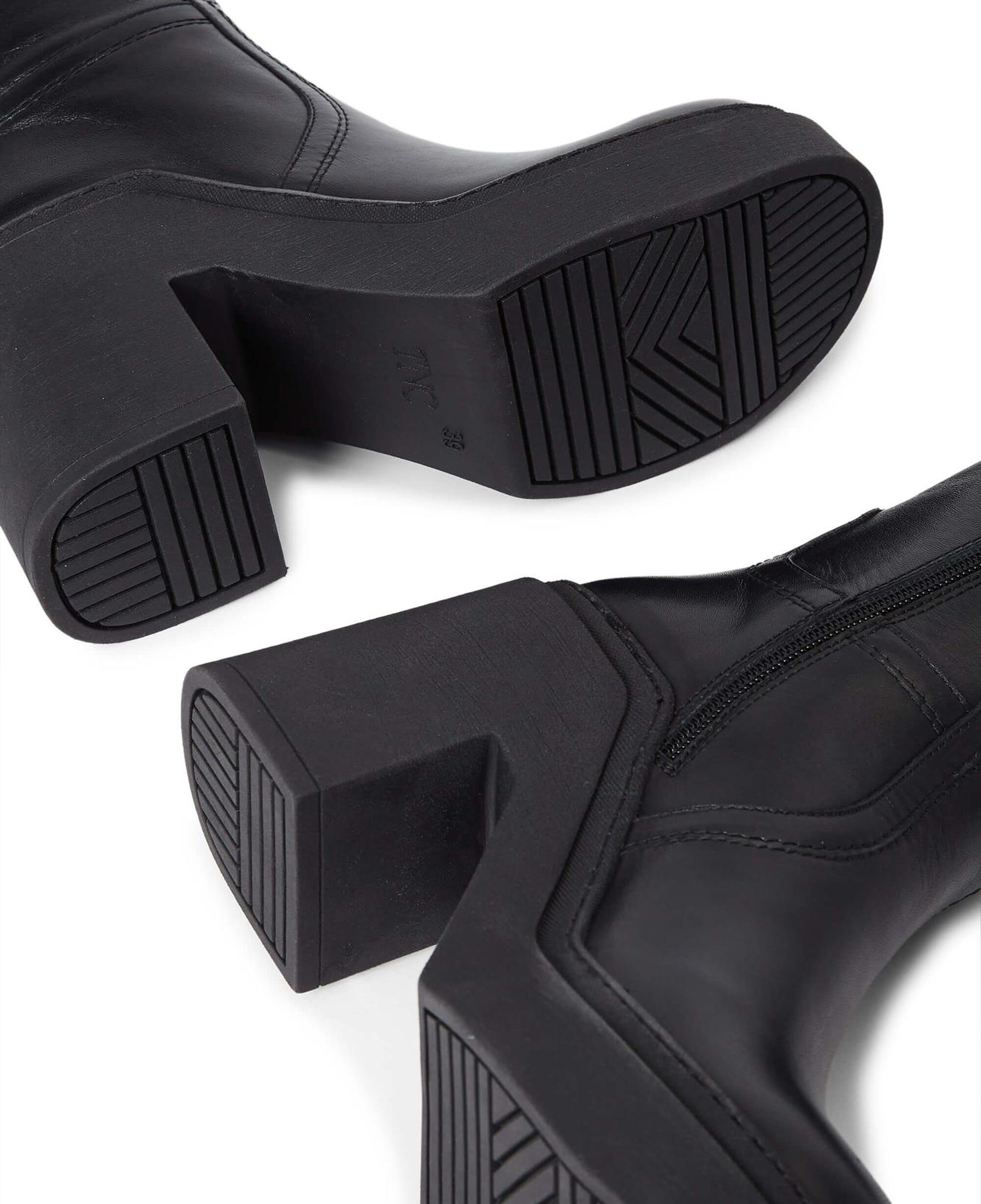 Tamer Tanca Kadın Hakiki Deri Siyah Deri Casual Çizme