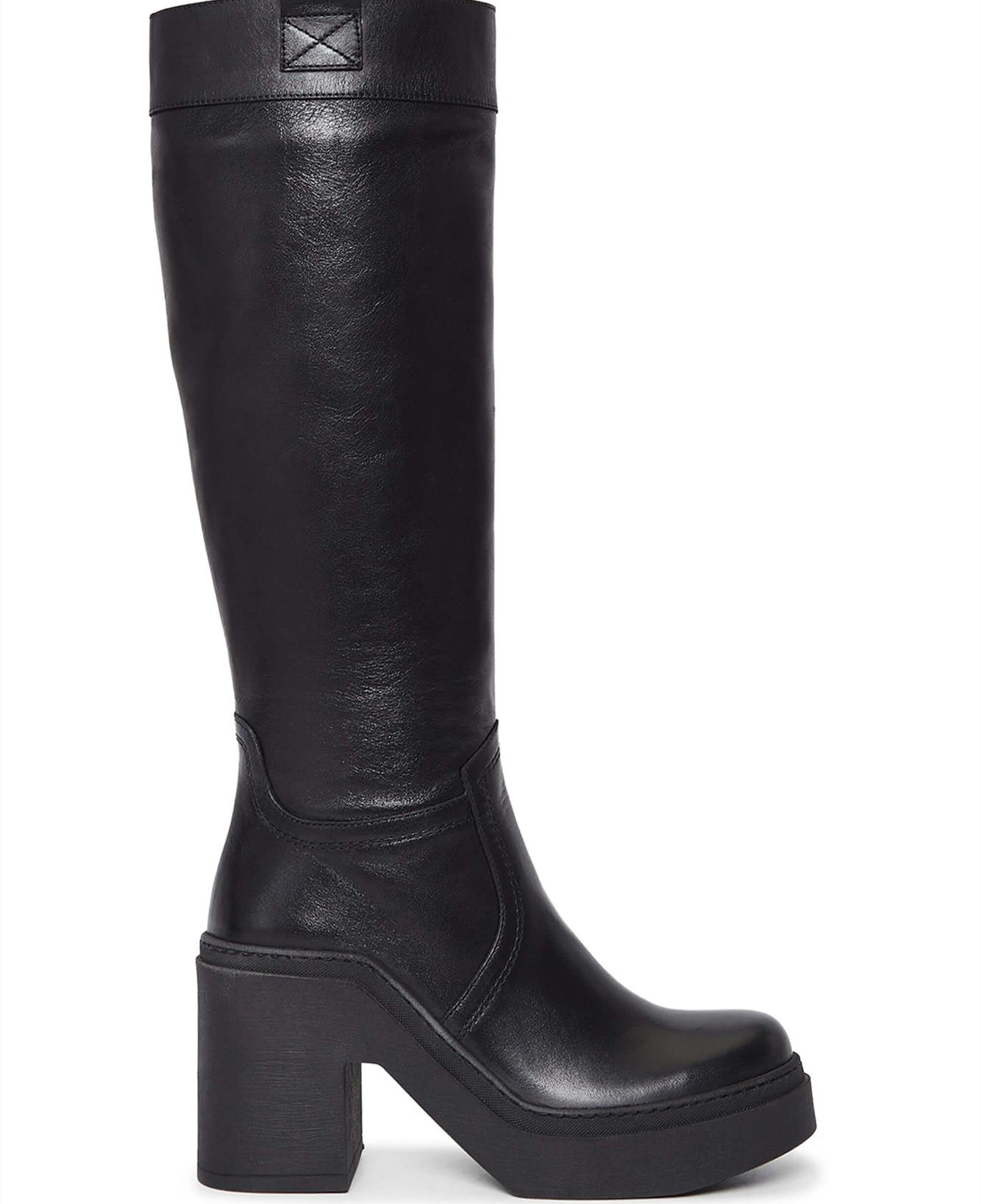 Tamer Tanca Kadın Hakiki Deri Siyah Deri Casual Çizme