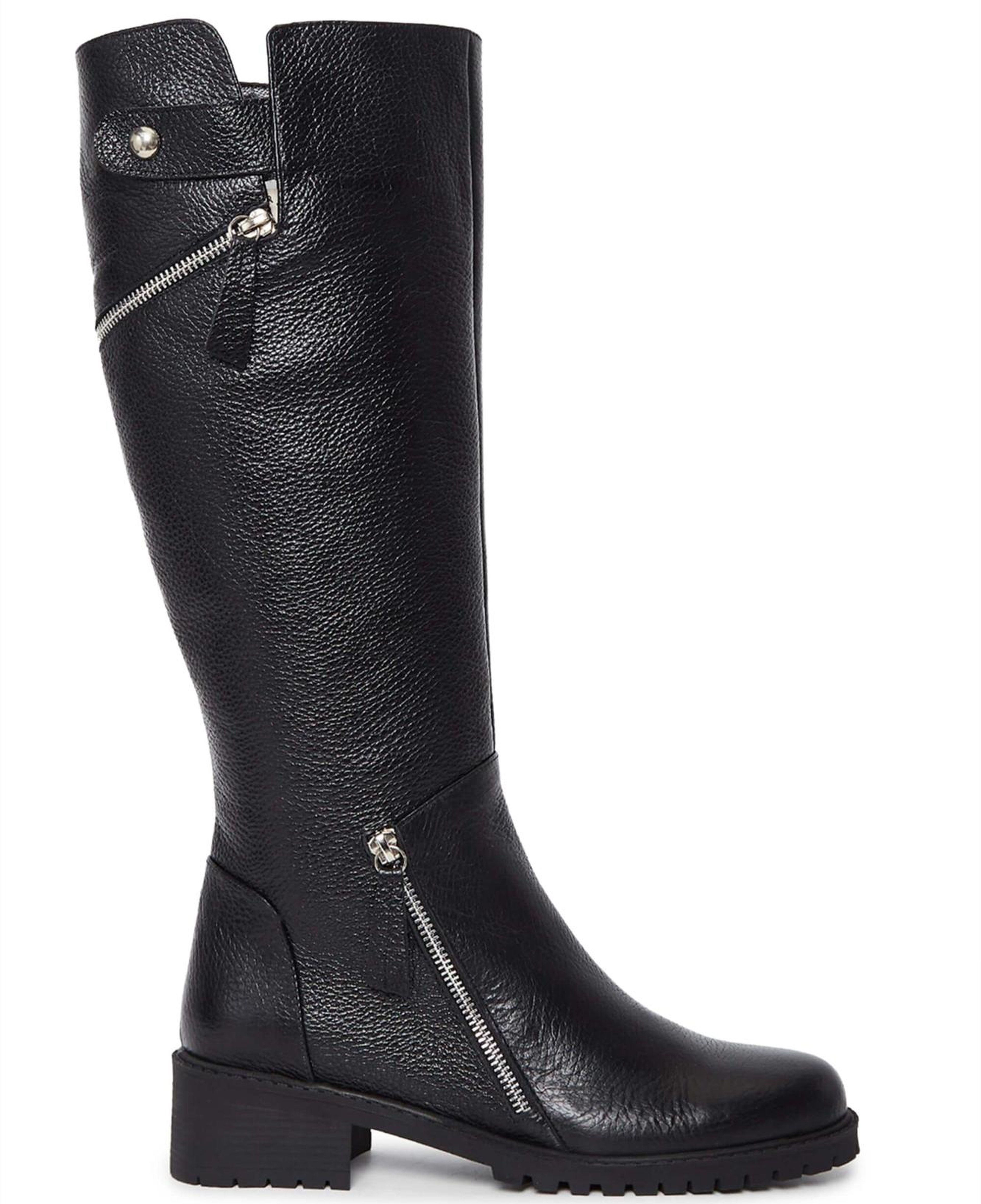 Tamer Tanca Kadın Hakiki Deri Siyah Casual Çizme