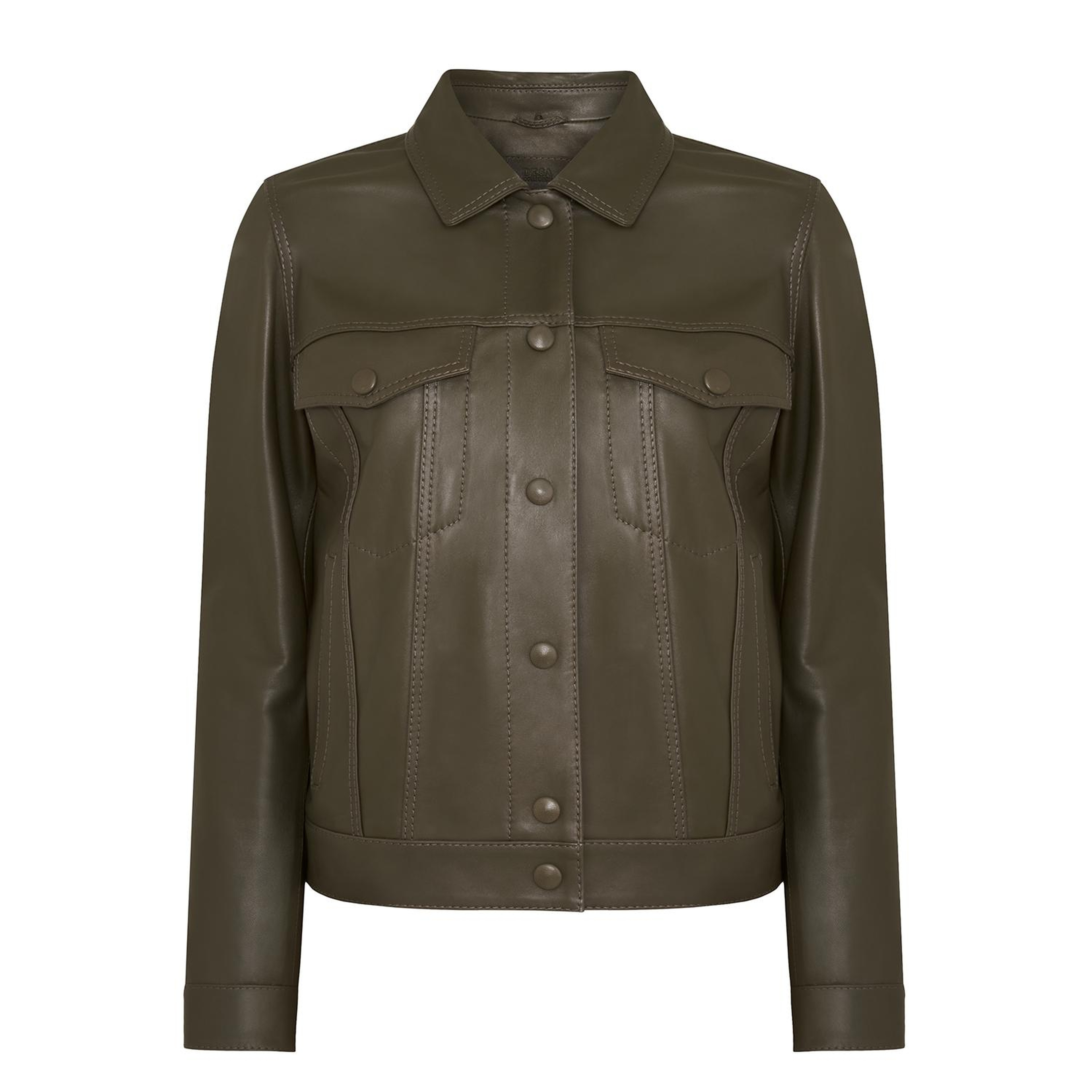 Alicia Haki Kadın Deri Kapüşonlu Ceket