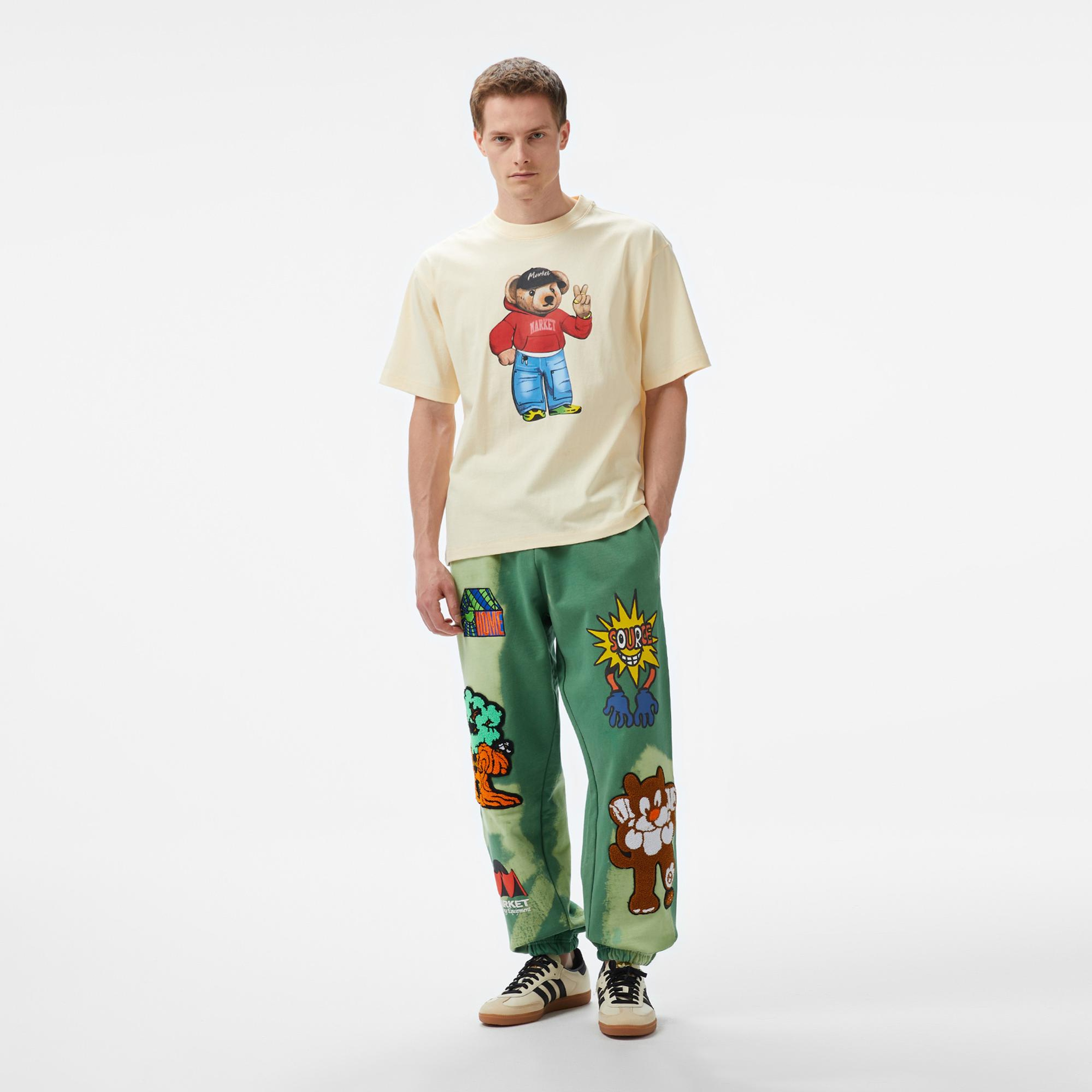 The Market Fit Check Bear Erkek Krem T-Shirt