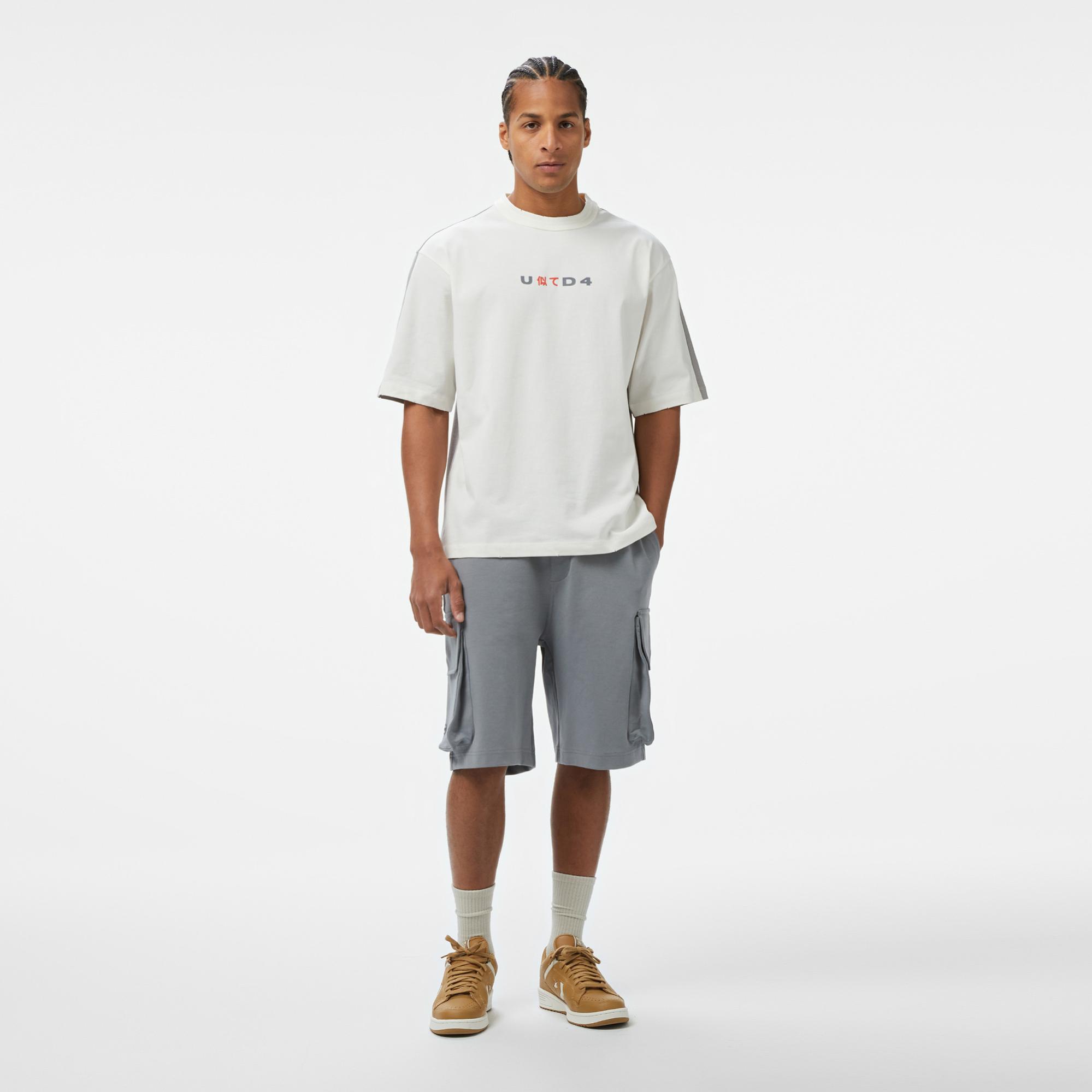 UNITED4 Mutsu Erkek Beyaz/Gri T-Shirt