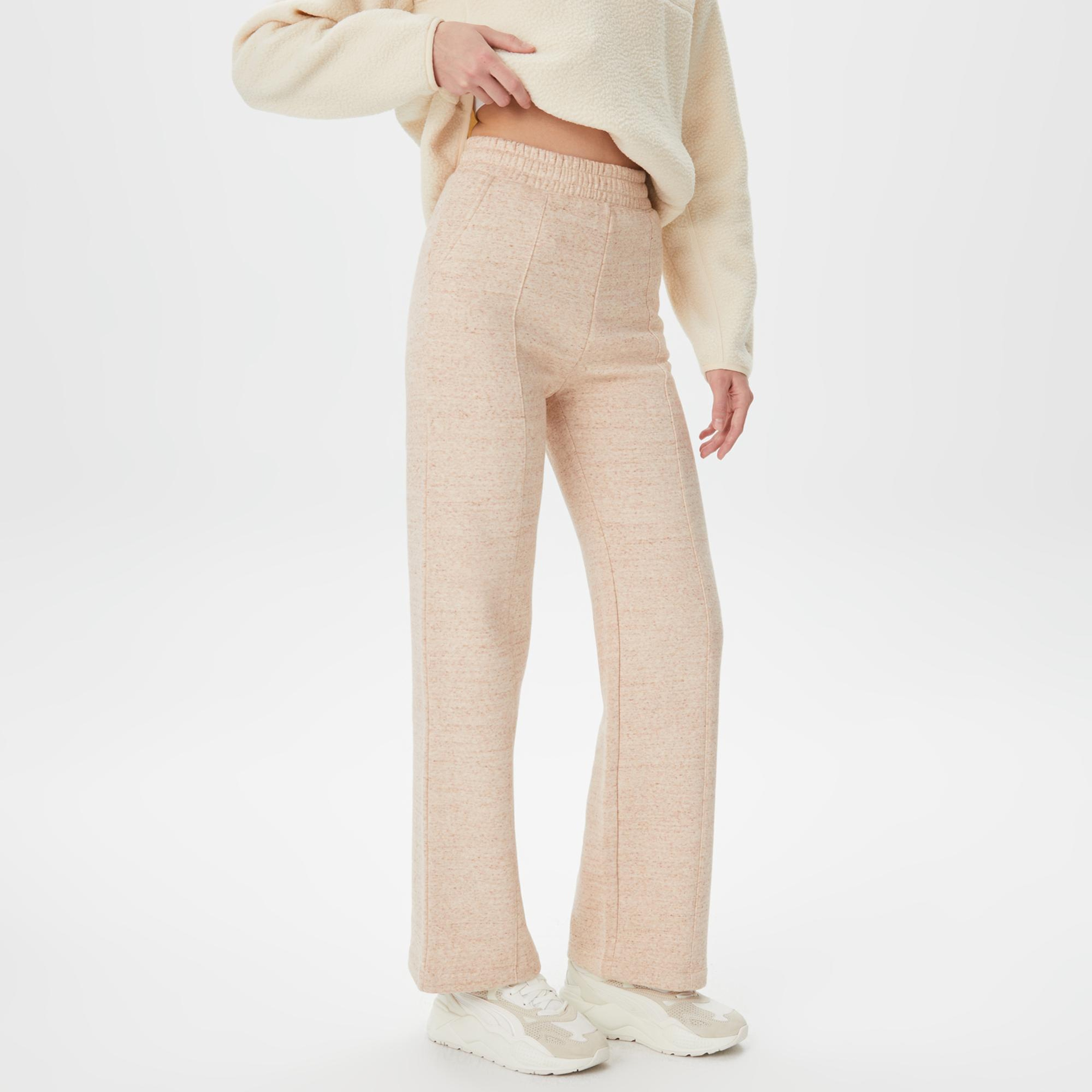 Champion Wide Leg Kadın Krem Eşofman Altı