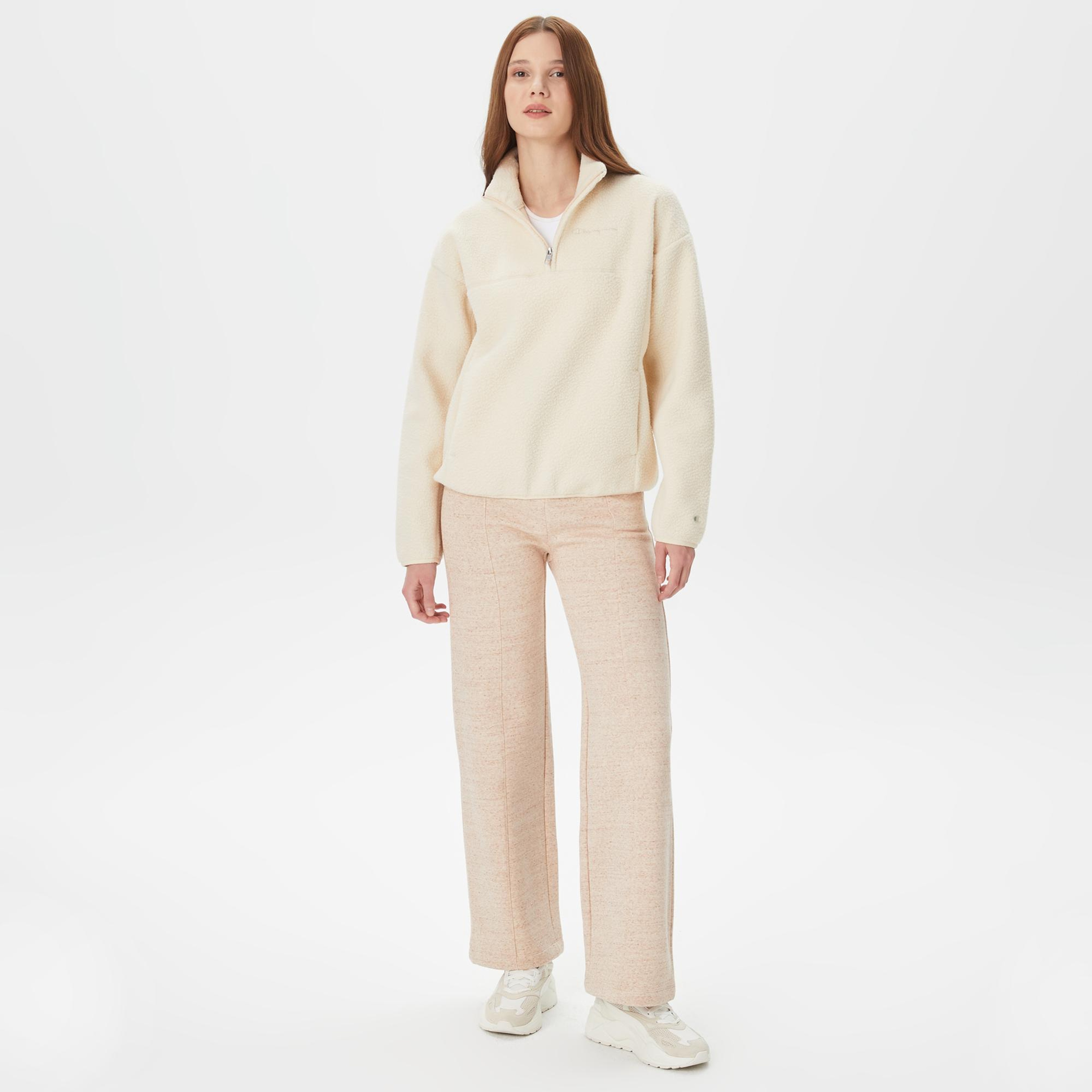 Champion Wide Leg Kadın Krem Eşofman Altı