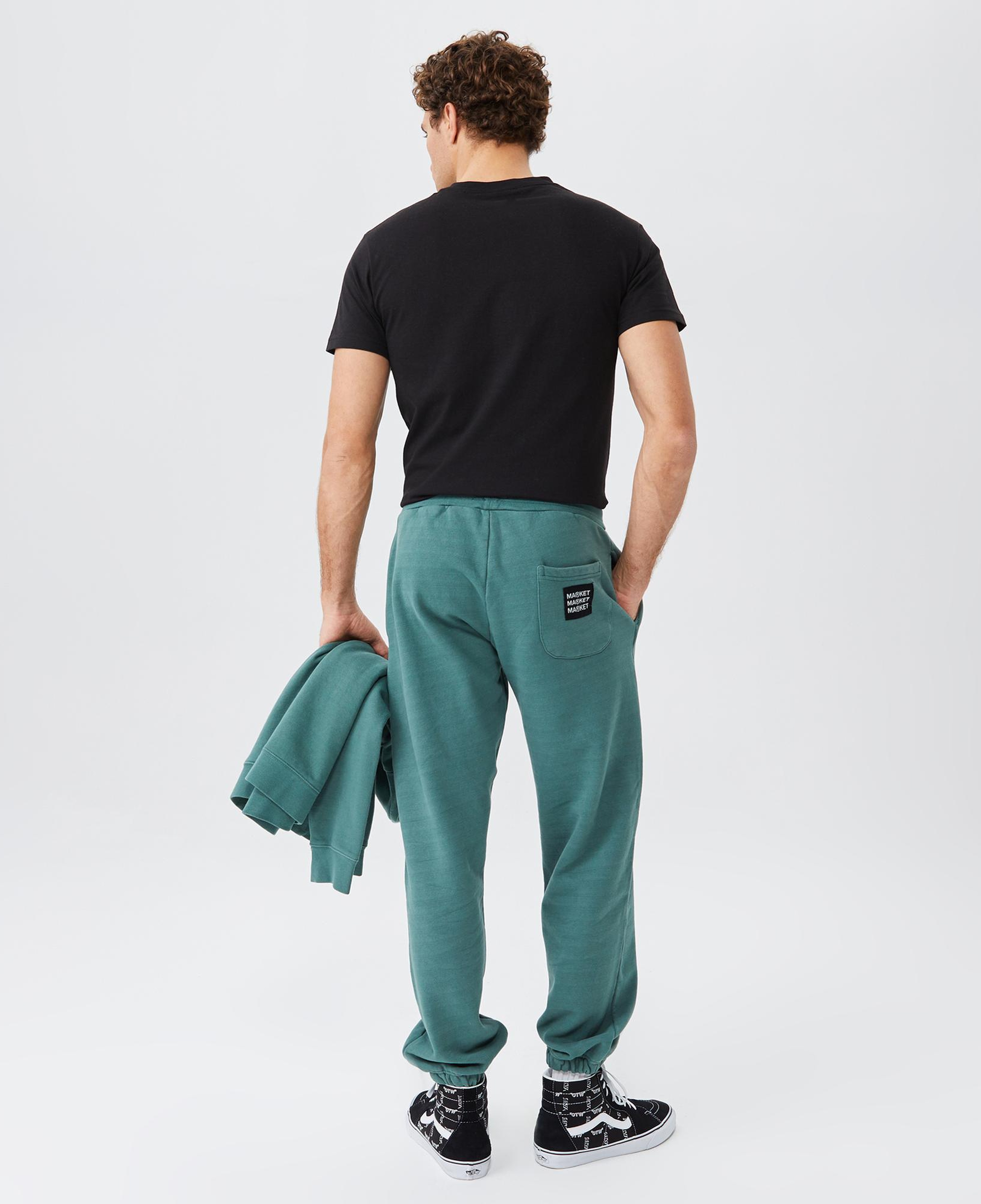 Market Vintage Washed Erkek Yeşil Eşofman Altı
