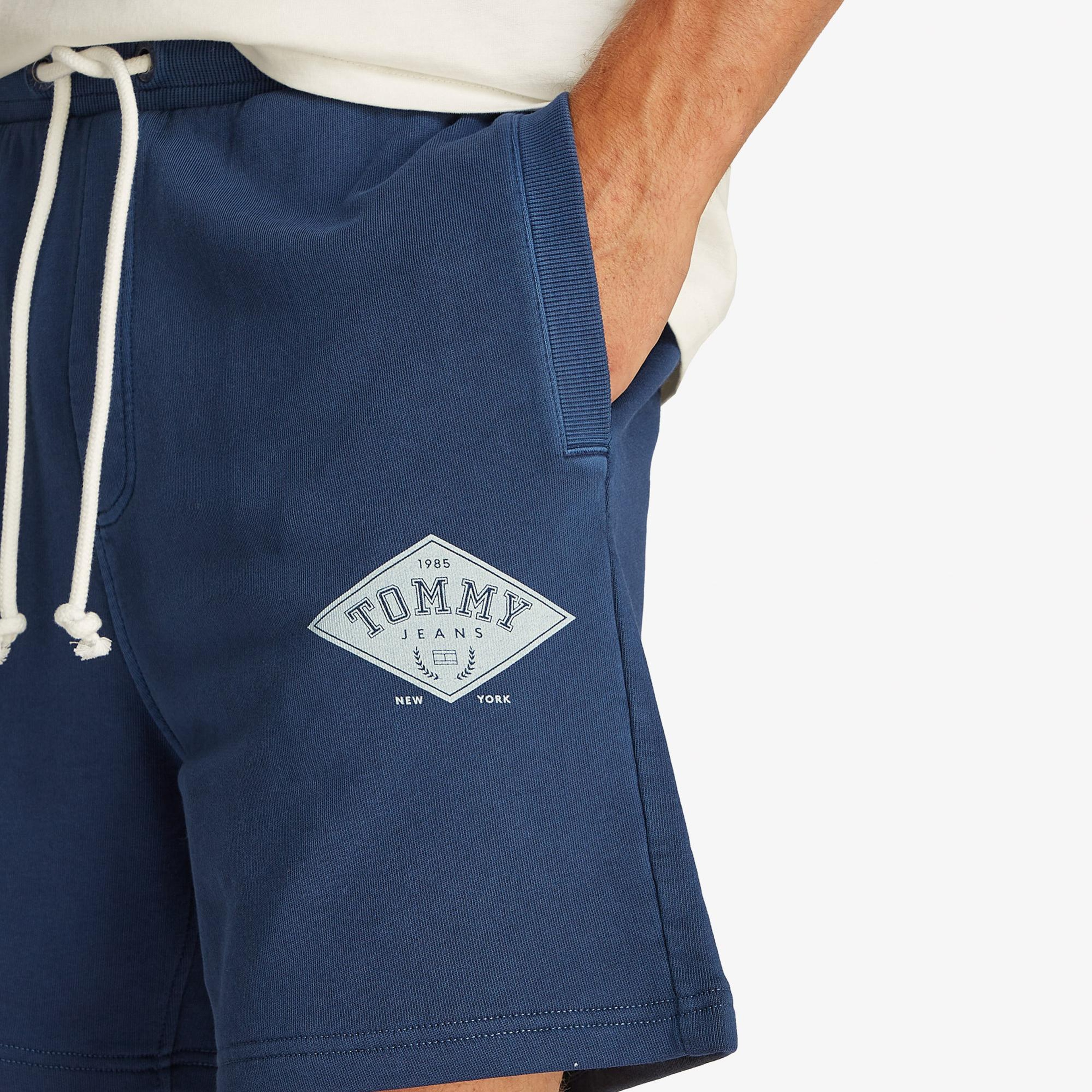 Tommy Jeans Regular Varsity Erkek Mavi Şort