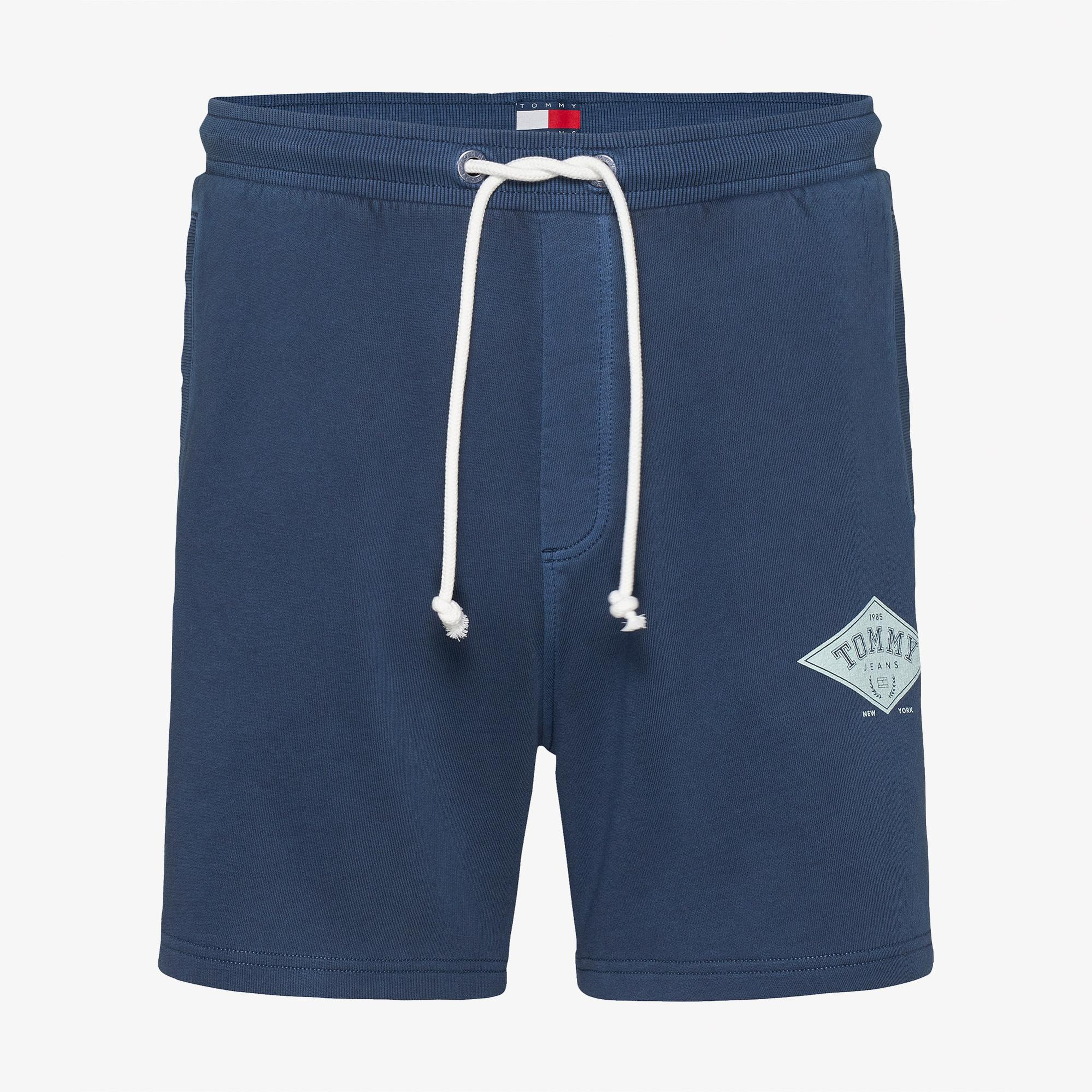 Tommy Jeans Regular Varsity Erkek Mavi Şort