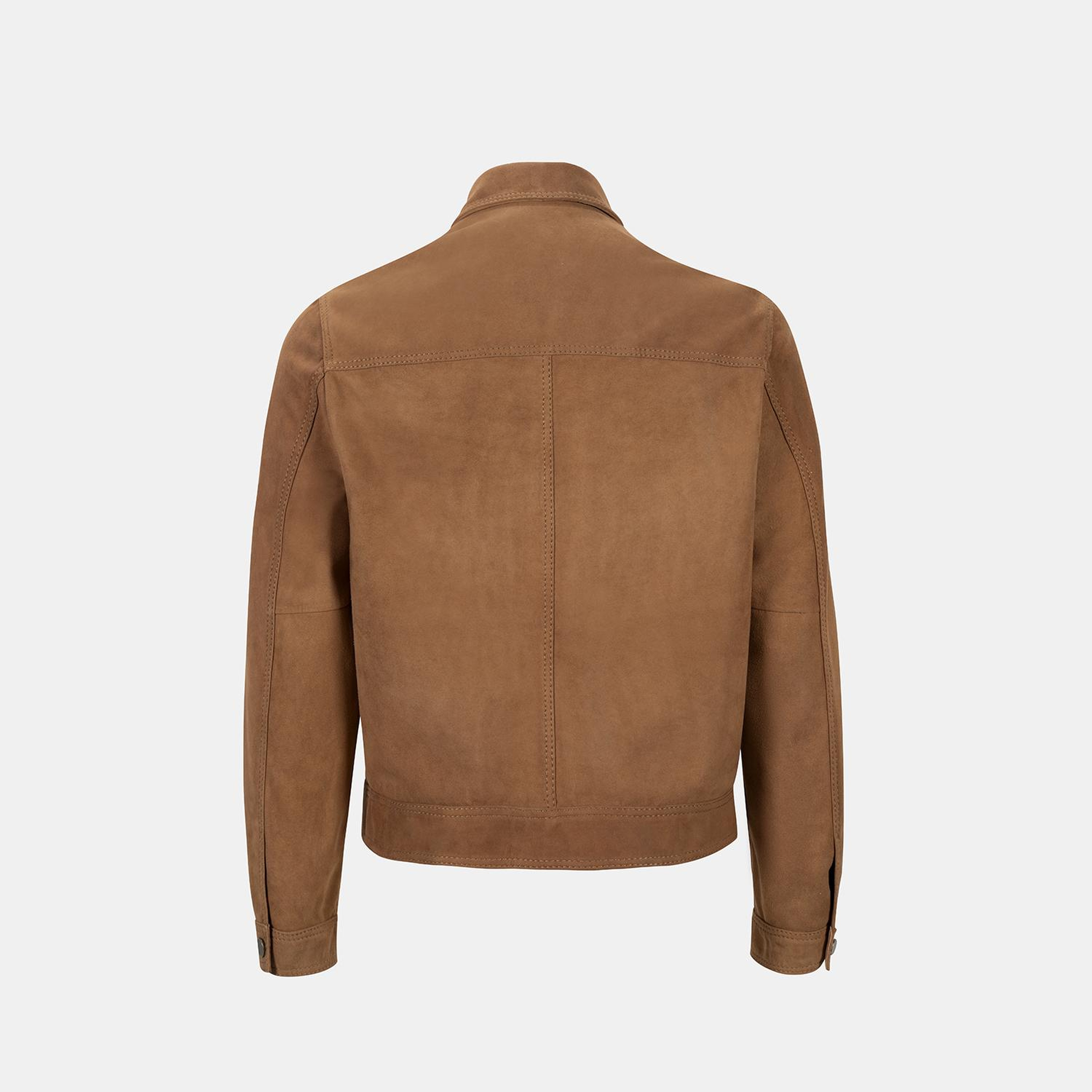 Erkek Taba Gömlek Yaka Süet Ceket