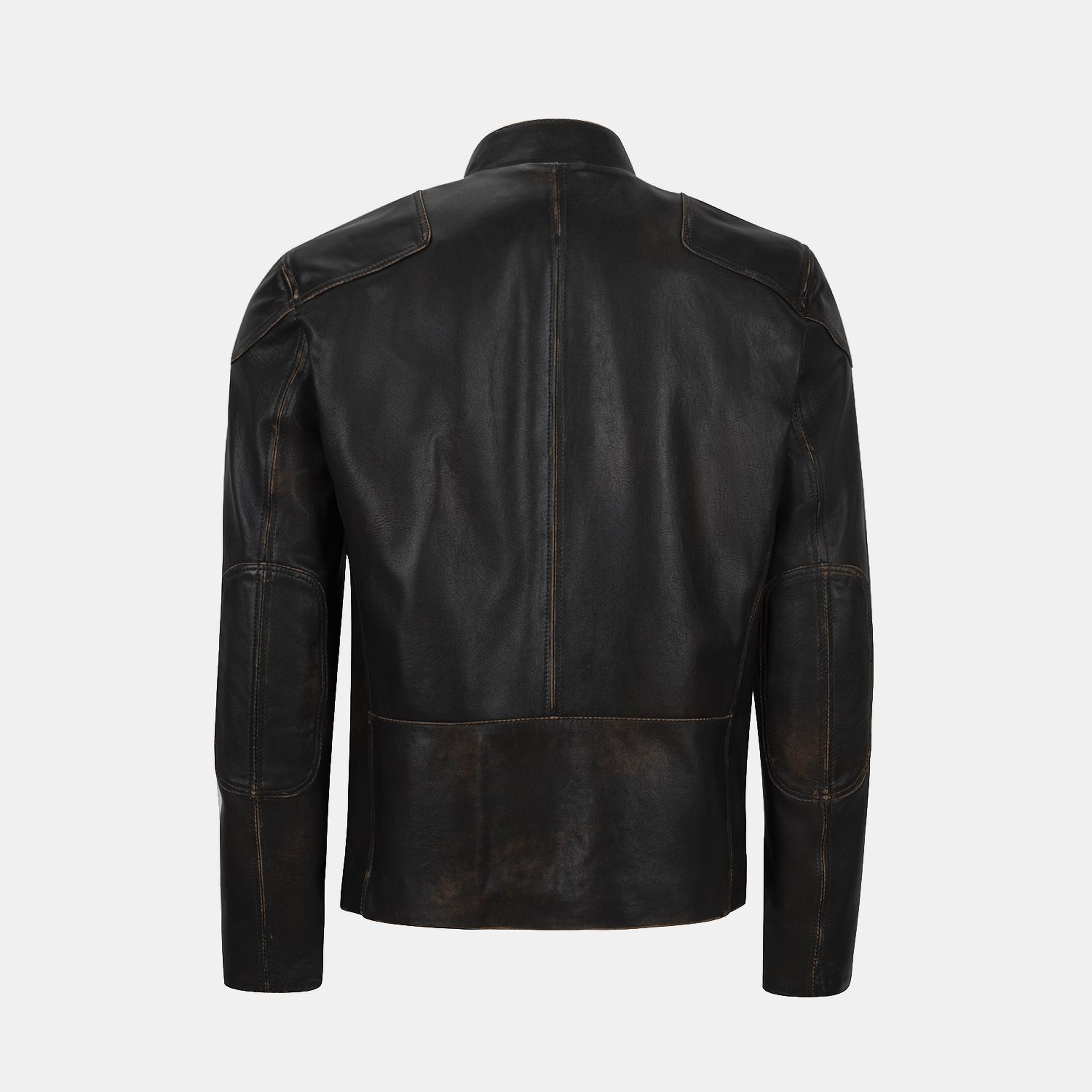 Zenon Siyah Erkek Vintage Deri Ceket