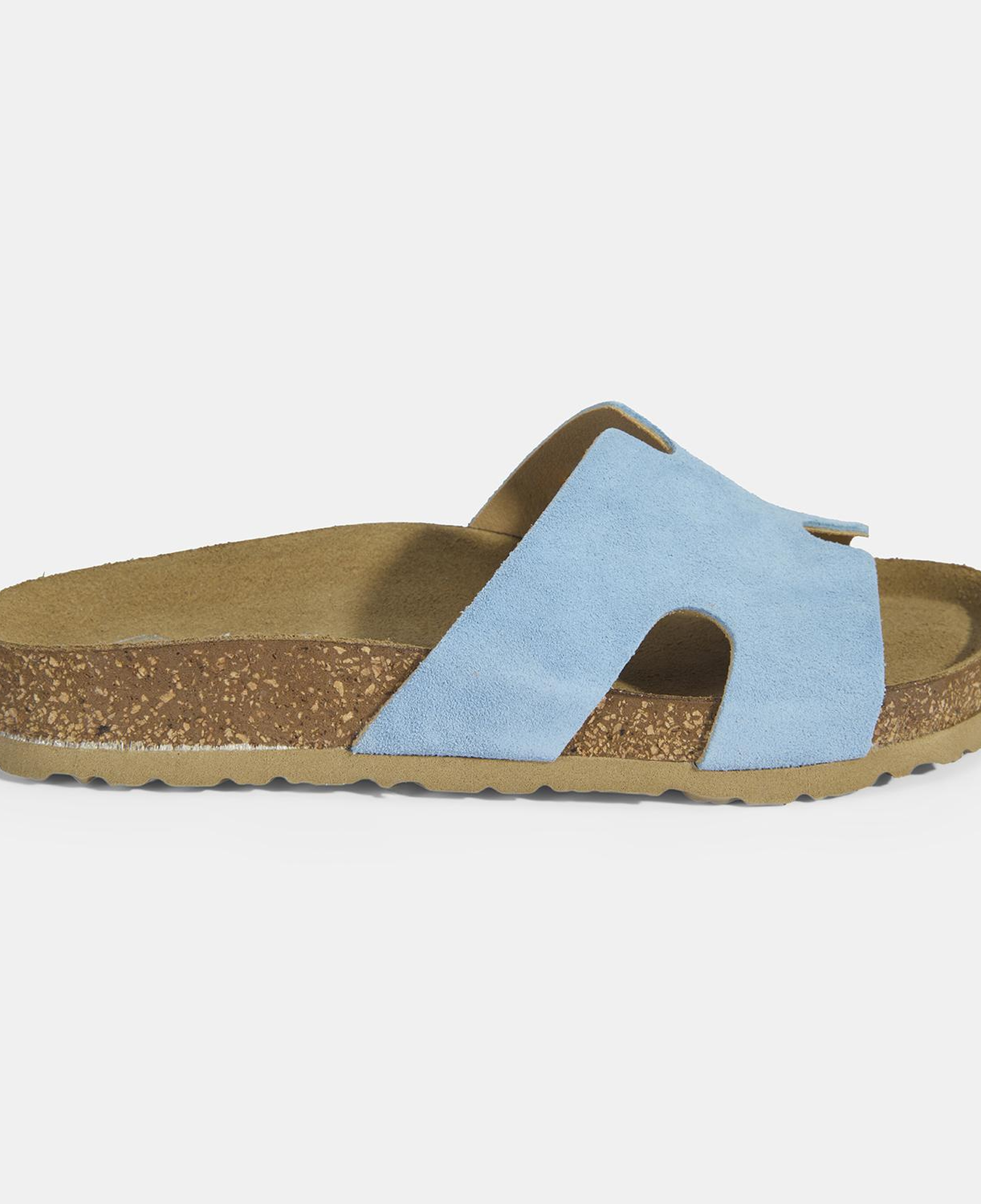 Kadın Mavi Süet Terlik