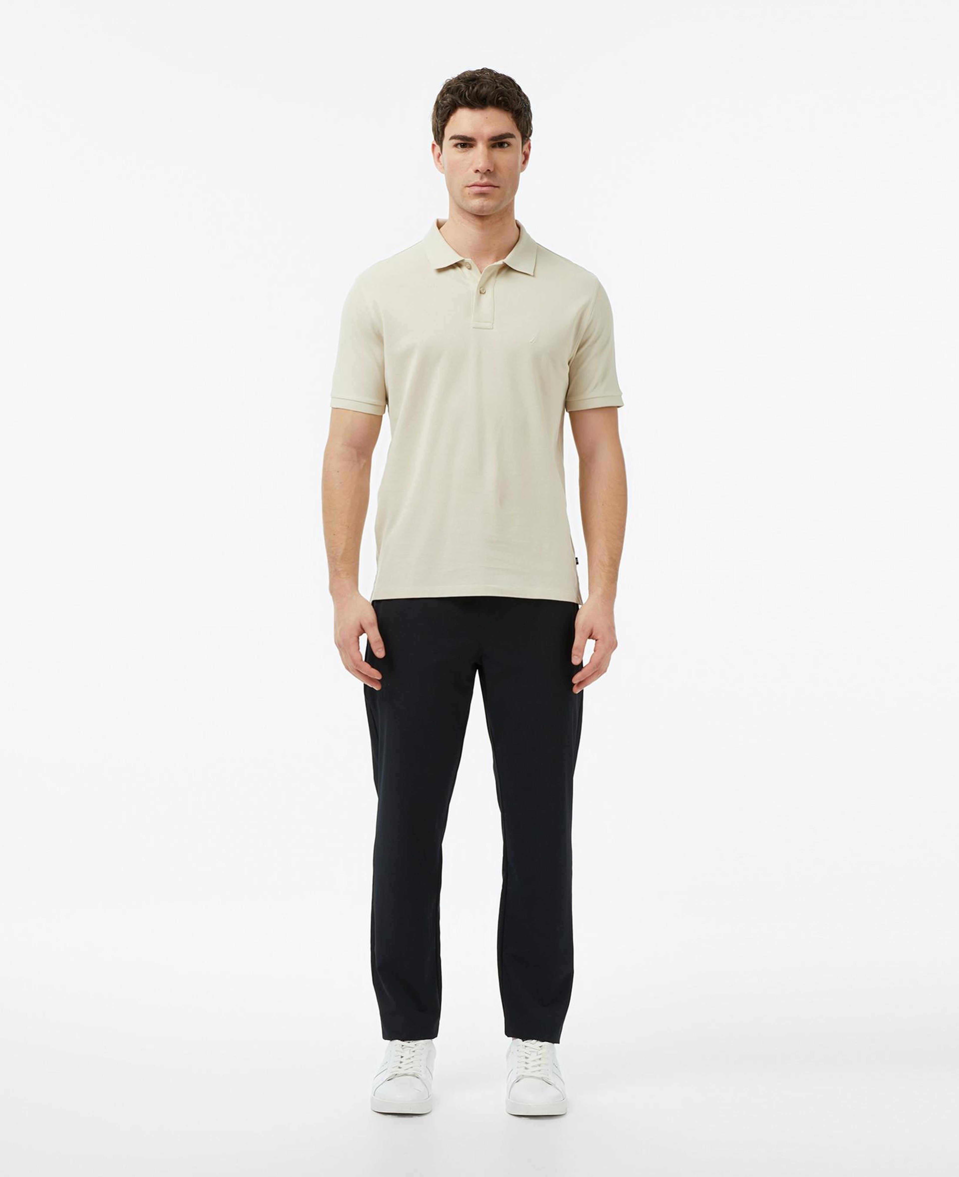 Nautica Erkek Bej Regular Fit Polo Yaka T-Shirt