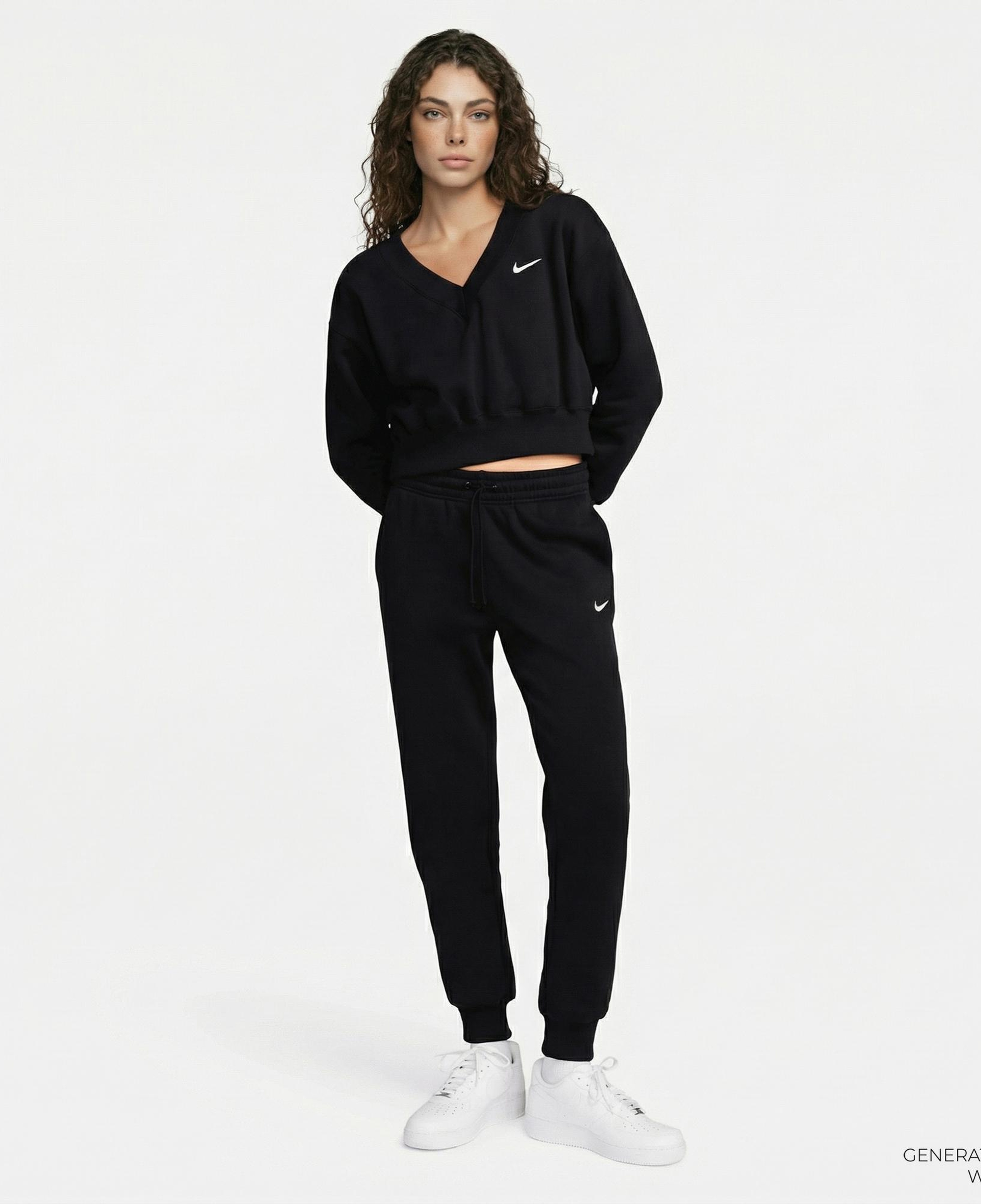 Nike Sportswear Phoenix Fleece Kadın Siyah Eşofman Altı