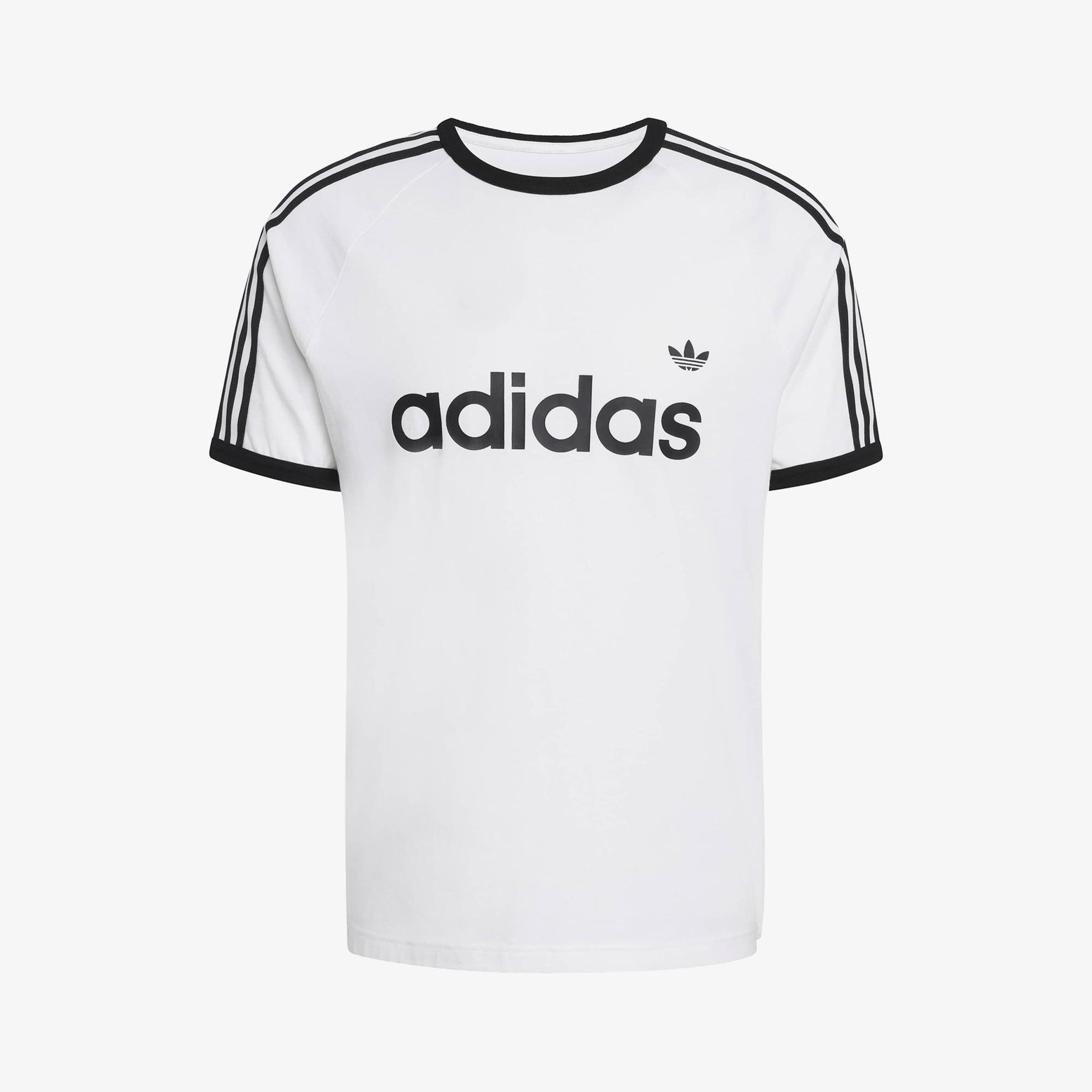 adidas 3-Stripes Ringer Erkek Beyaz T-Shirt