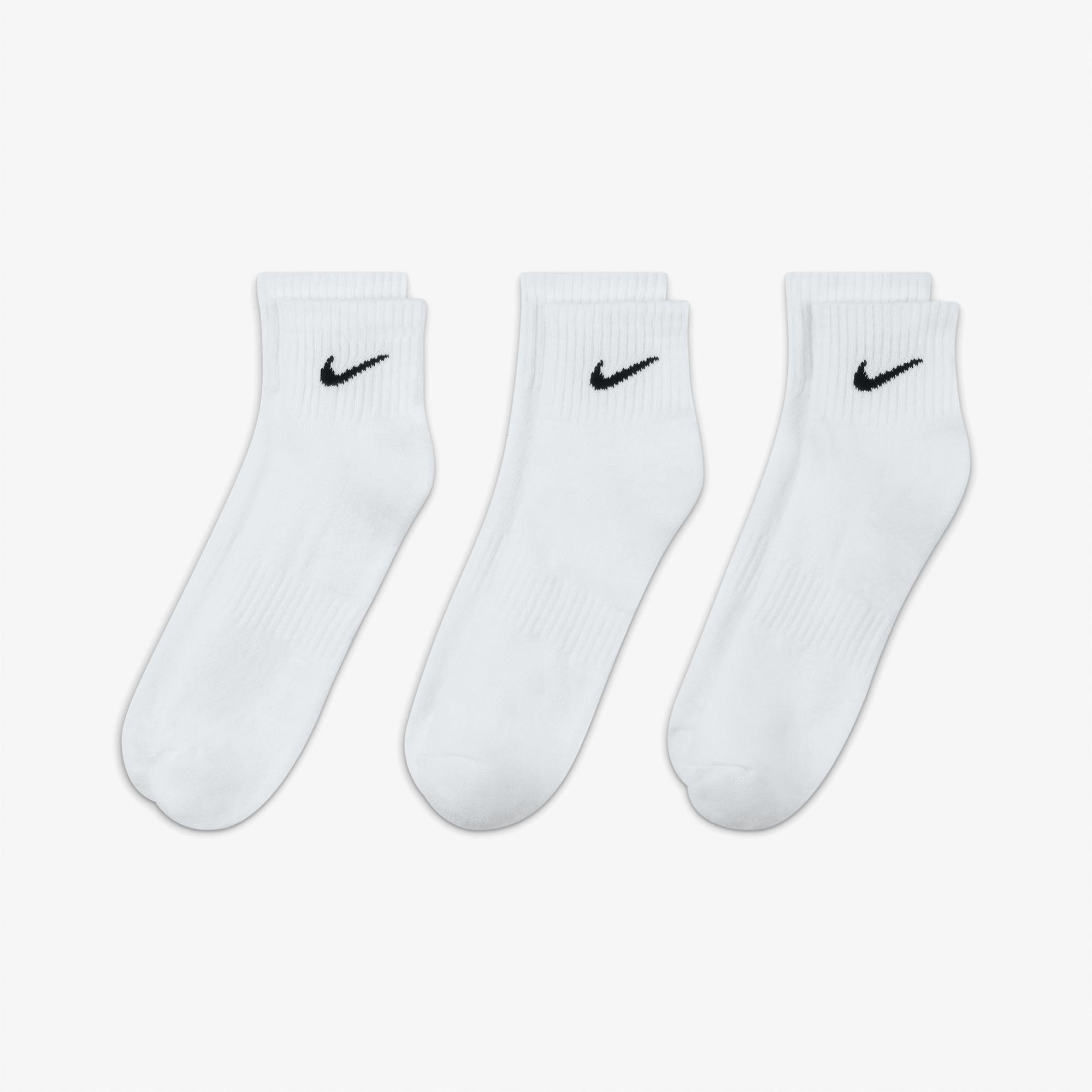 Nike Everyday Cush Ankle 3' lü Unisex Beyaz Çorap