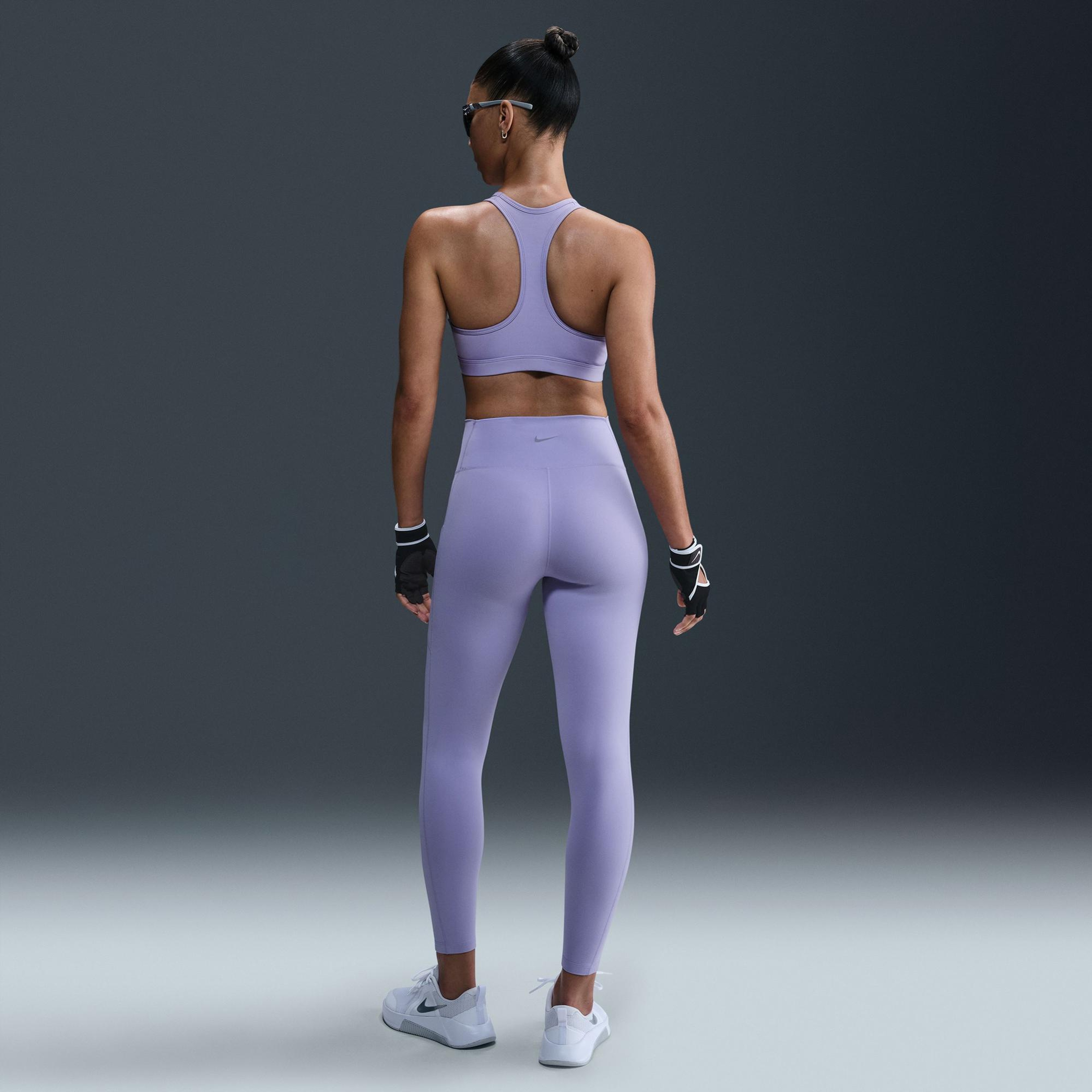 Nike One Dri-Fit 7/8 Kadın Mor Tayt