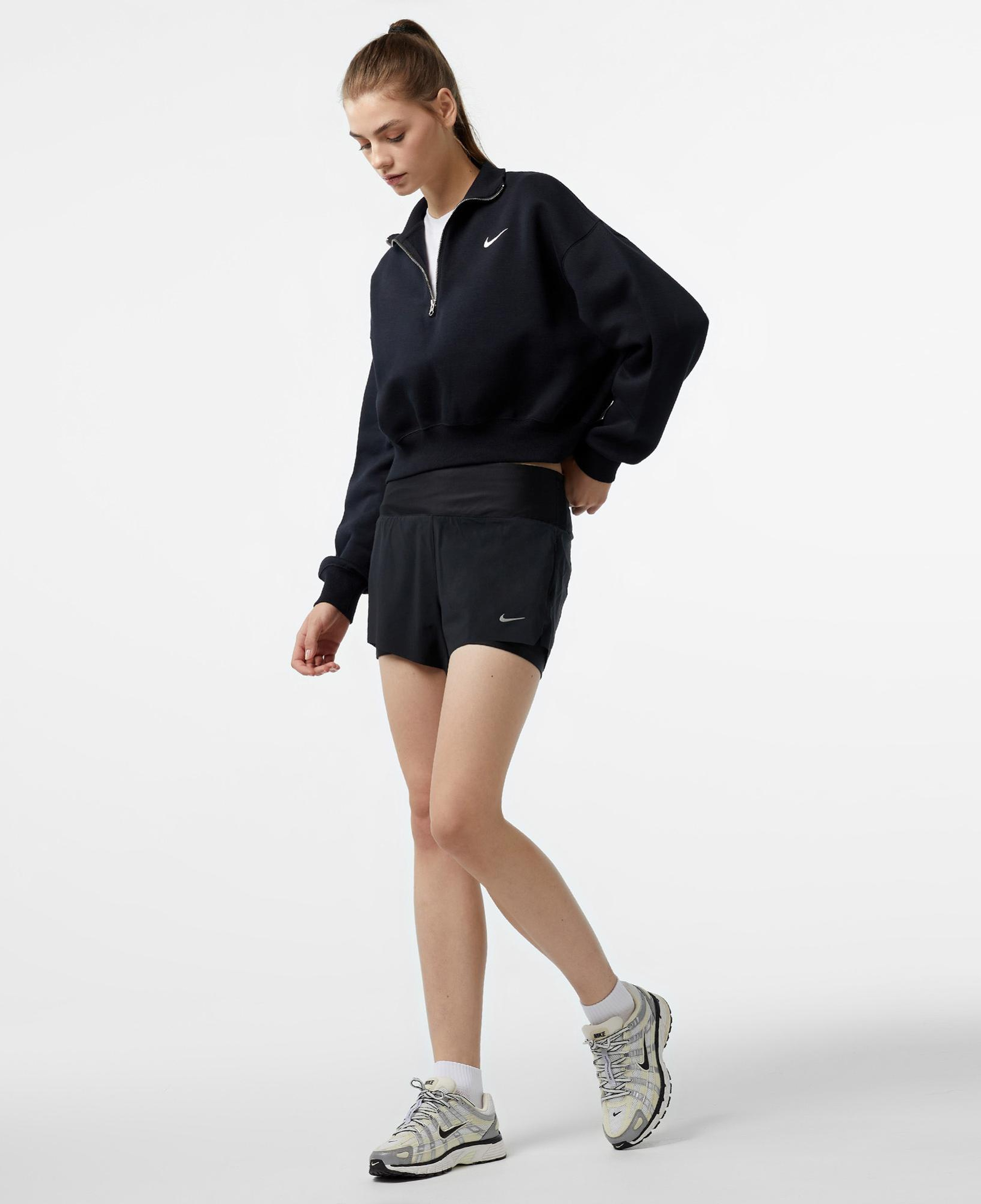 Nike Sportswear Phoenix Fleece  Crop Kadın Siyah Sweatshirt