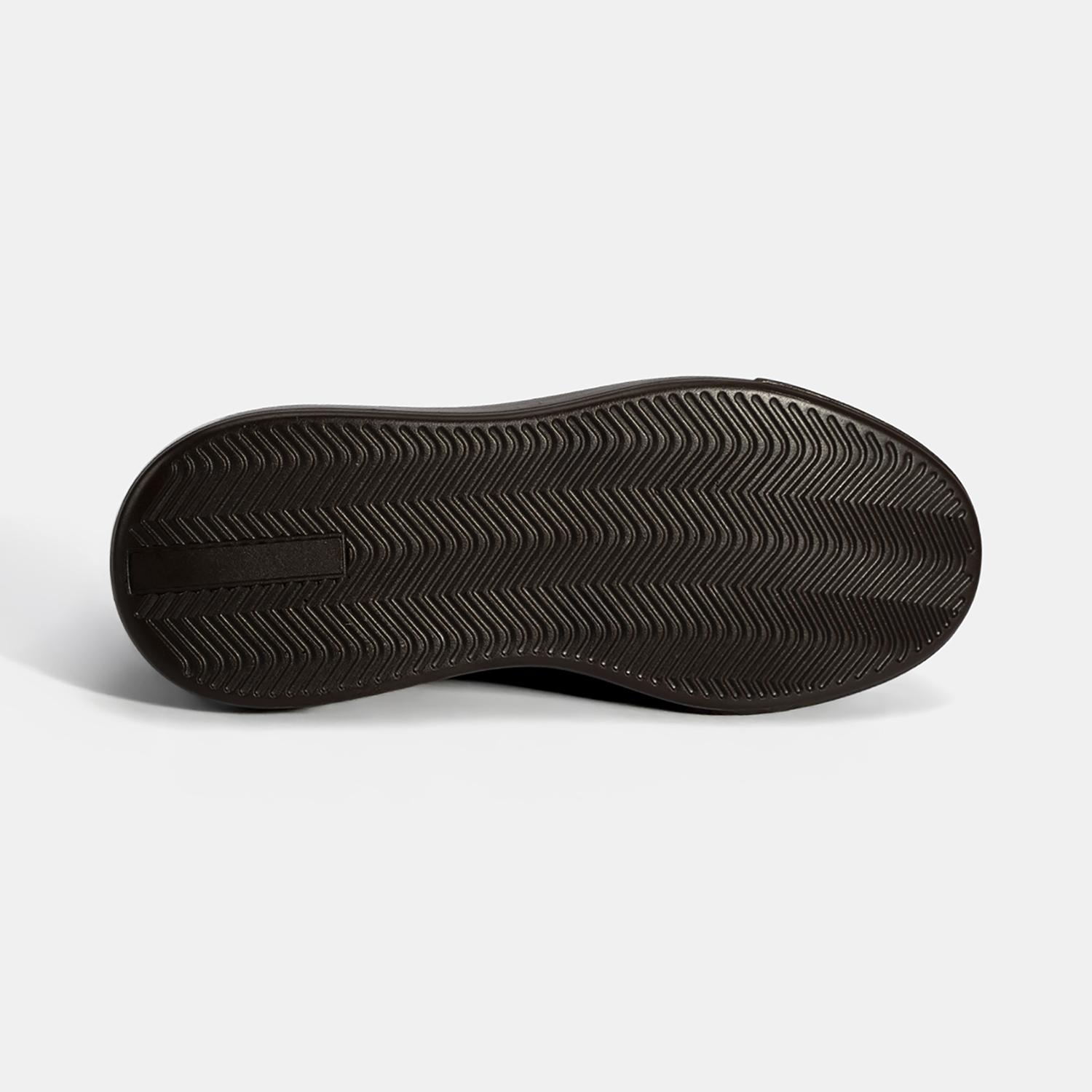 Kadın Kahve Bağcıklı Deri Spor Ayakkabı