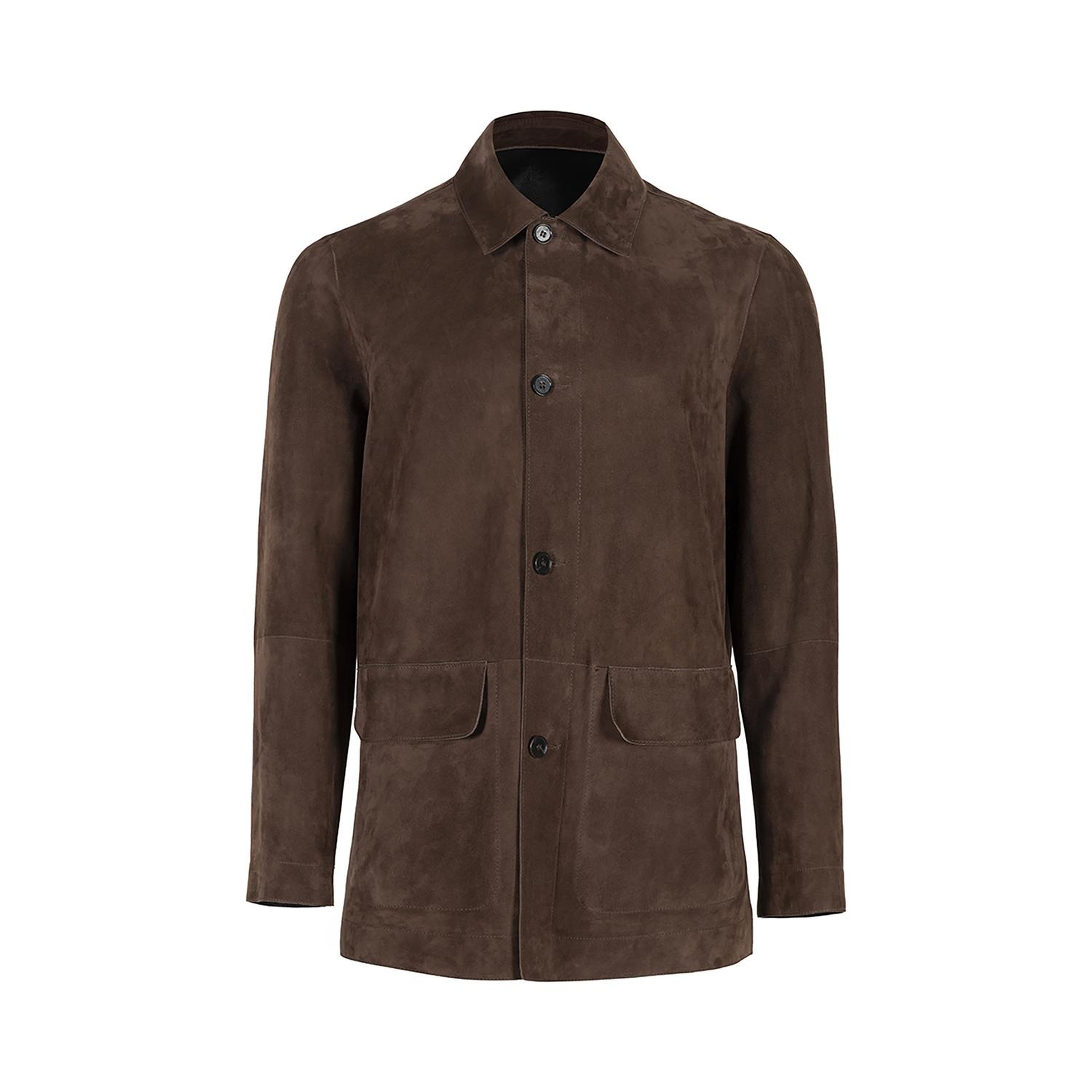 Anoki Kahve Erkek Çift Taraflı Süet Deri Mont