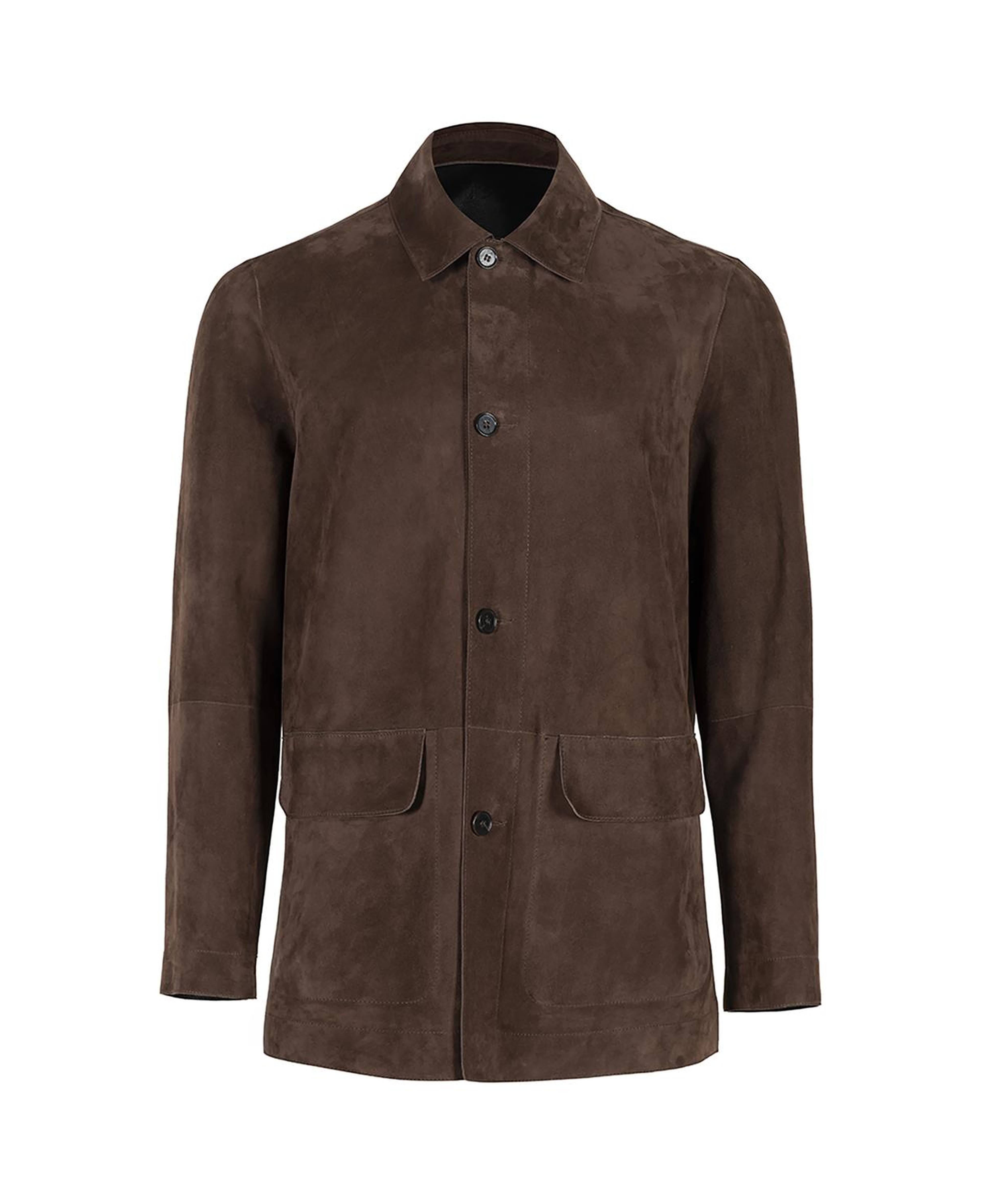 Anoki Kahve Erkek Çift Taraflı Süet Deri Mont